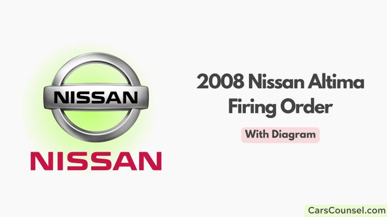 2008 Nissan Altima Firing Order With Diagram