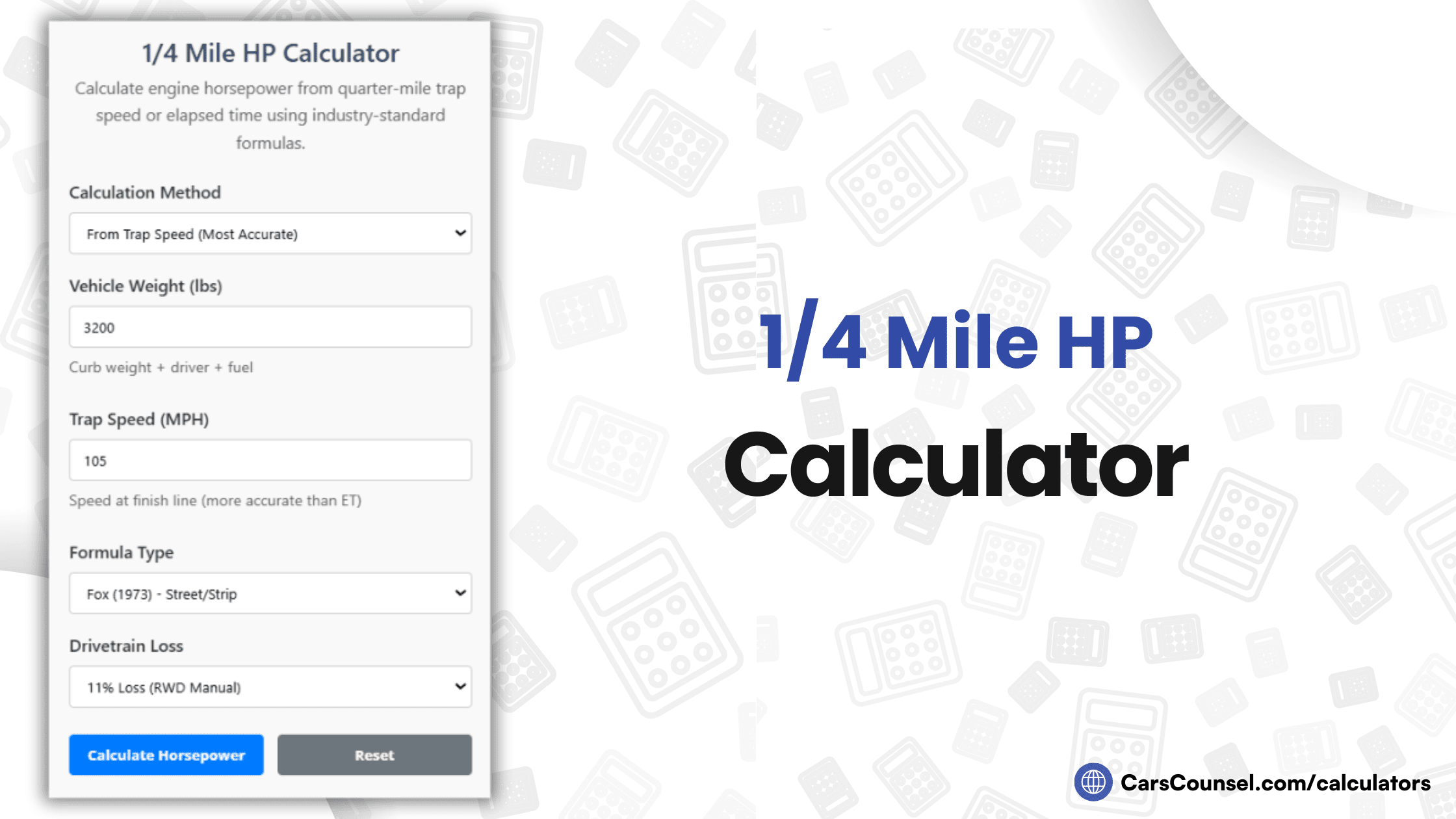 Mile HP Calculator