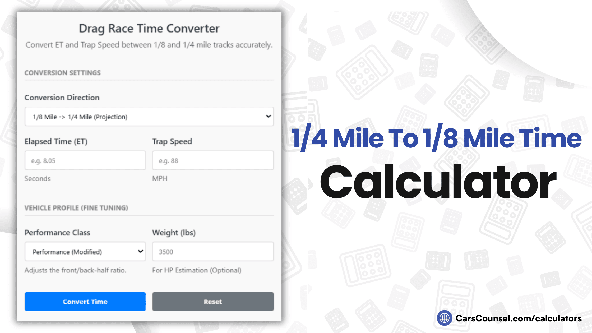 Mile To Mile Time Calculator