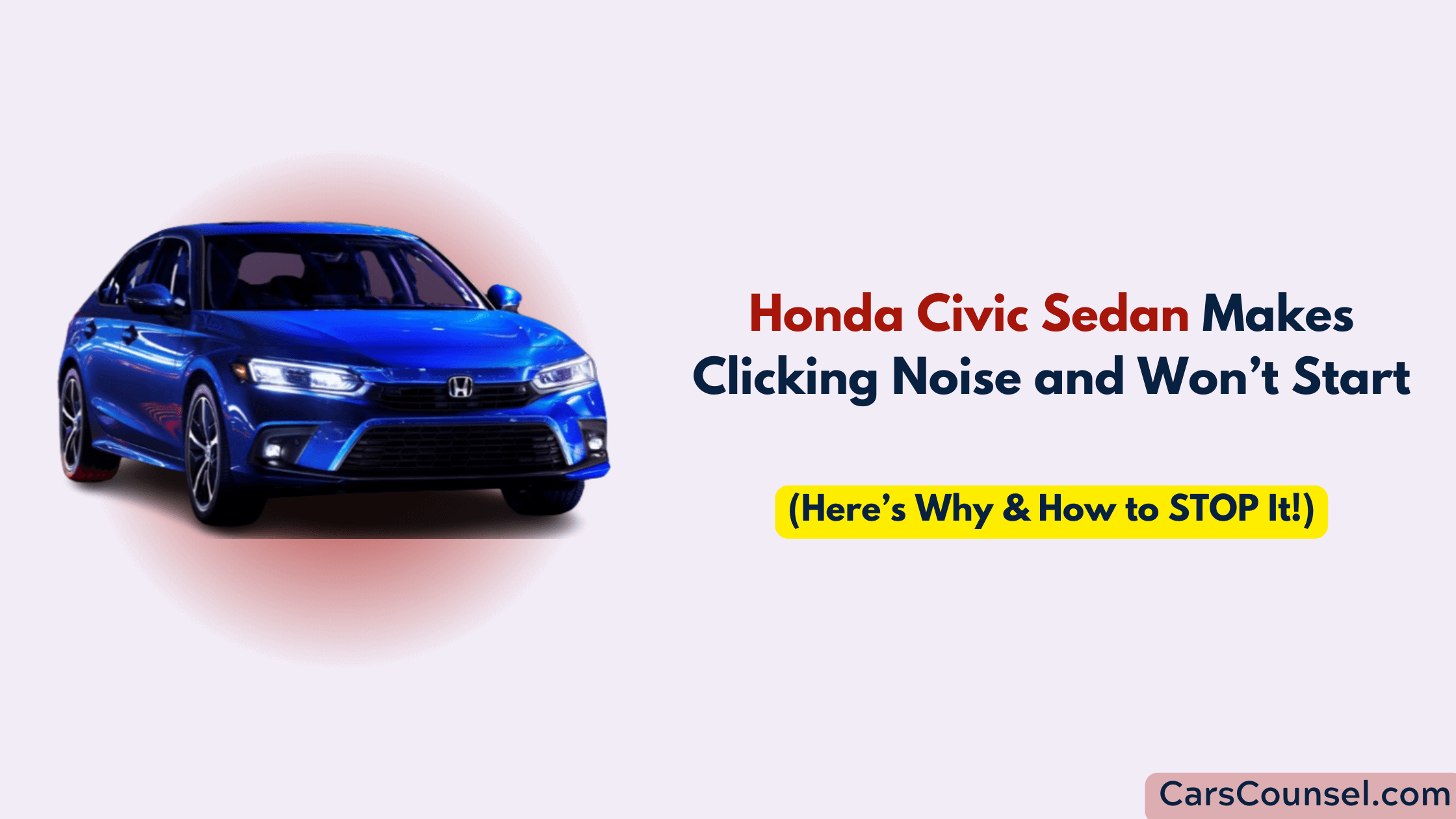 Honda Civic Sedan Hybrid Makes Clicking Noise And Won’t Start