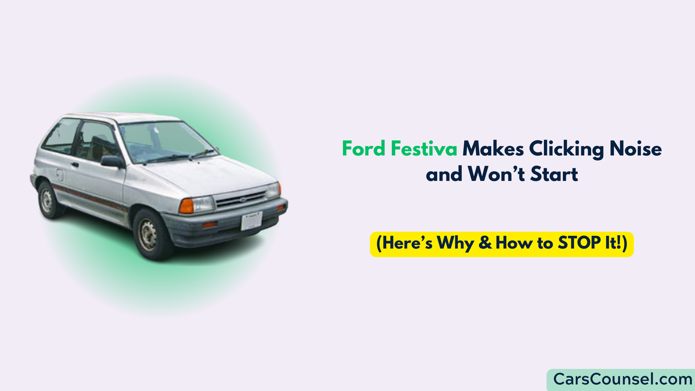 Ford Festiva Clicking Noise And Won’t Start