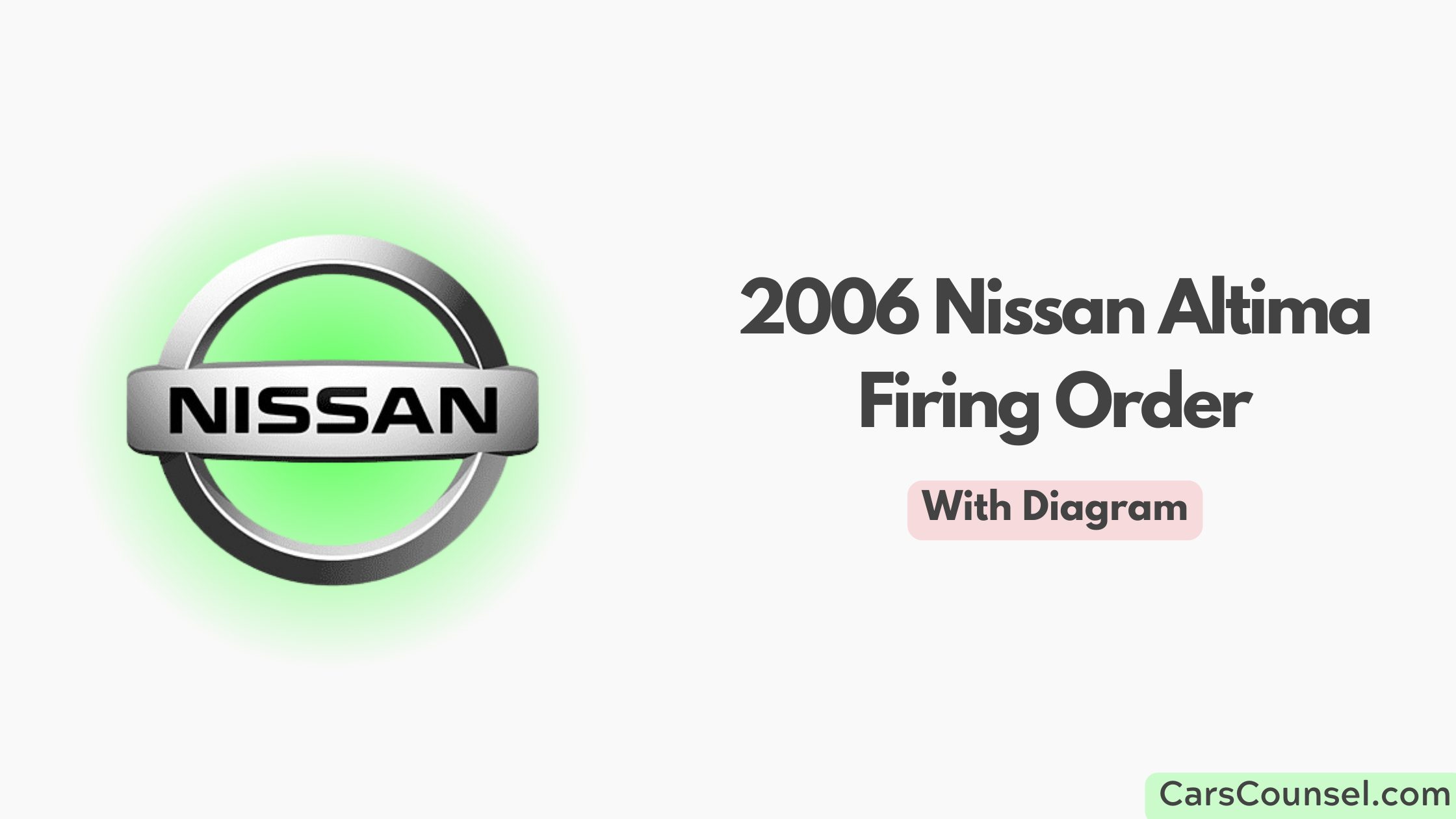 2006 Nissan Altima Firing Order With Diagram