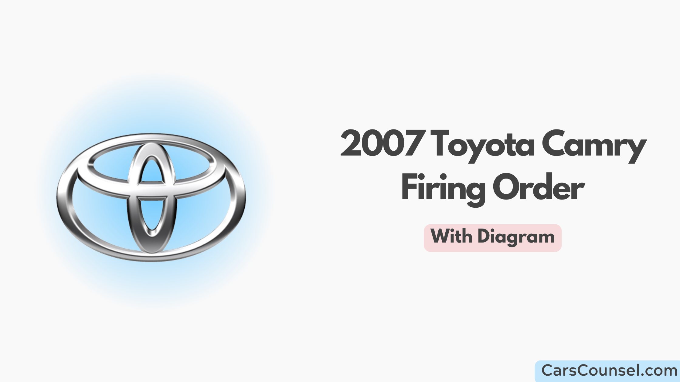 2007 Toyota Camry Firing Order With Diagram