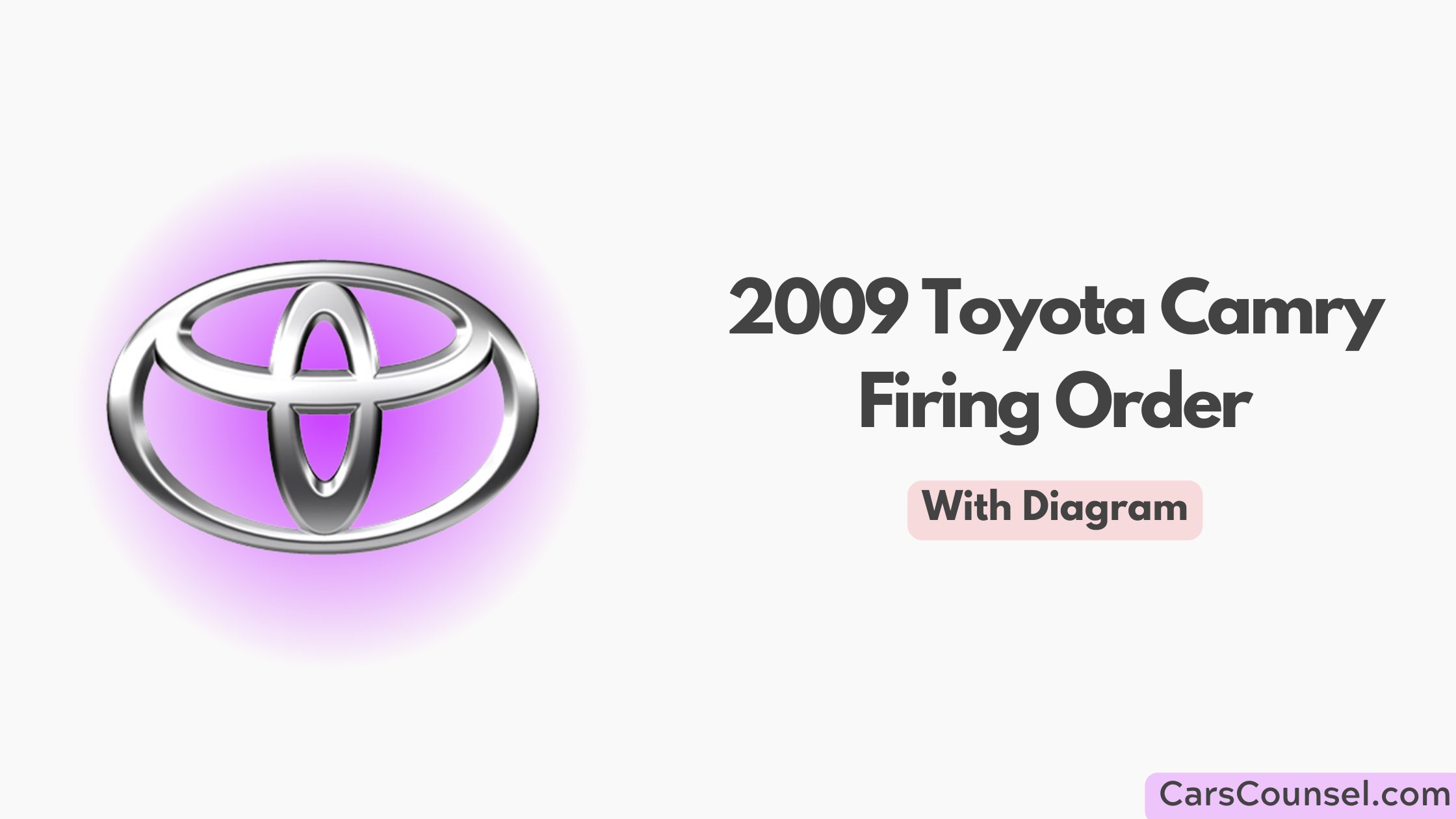 2009 Toyota Camry Firing Order With Diagram
