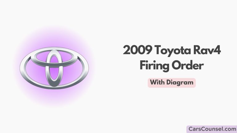 2009 Toyota Rav4 Firing Order With Diagram