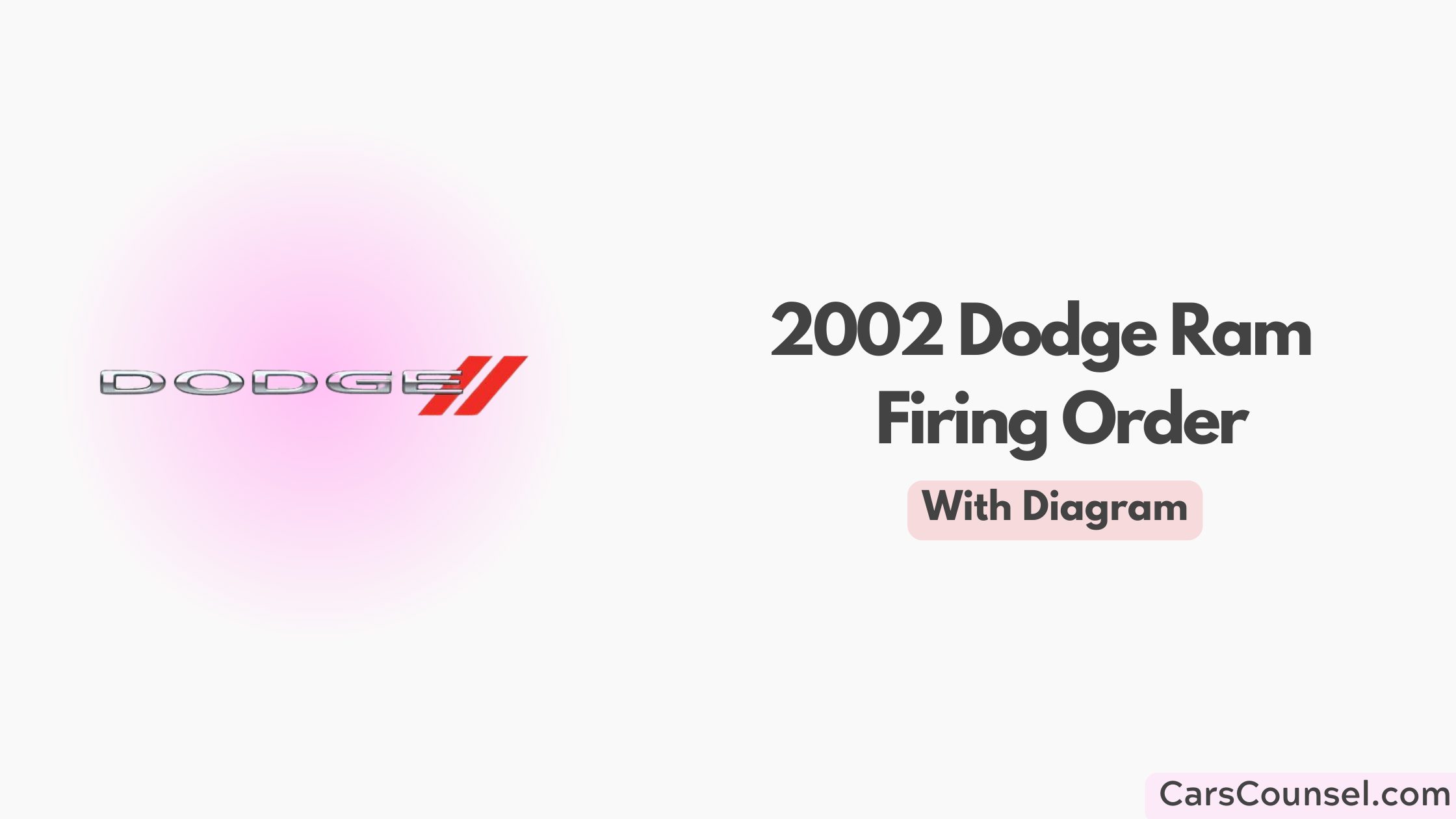 2002 Dodge Ram Firing Order With Diagram 