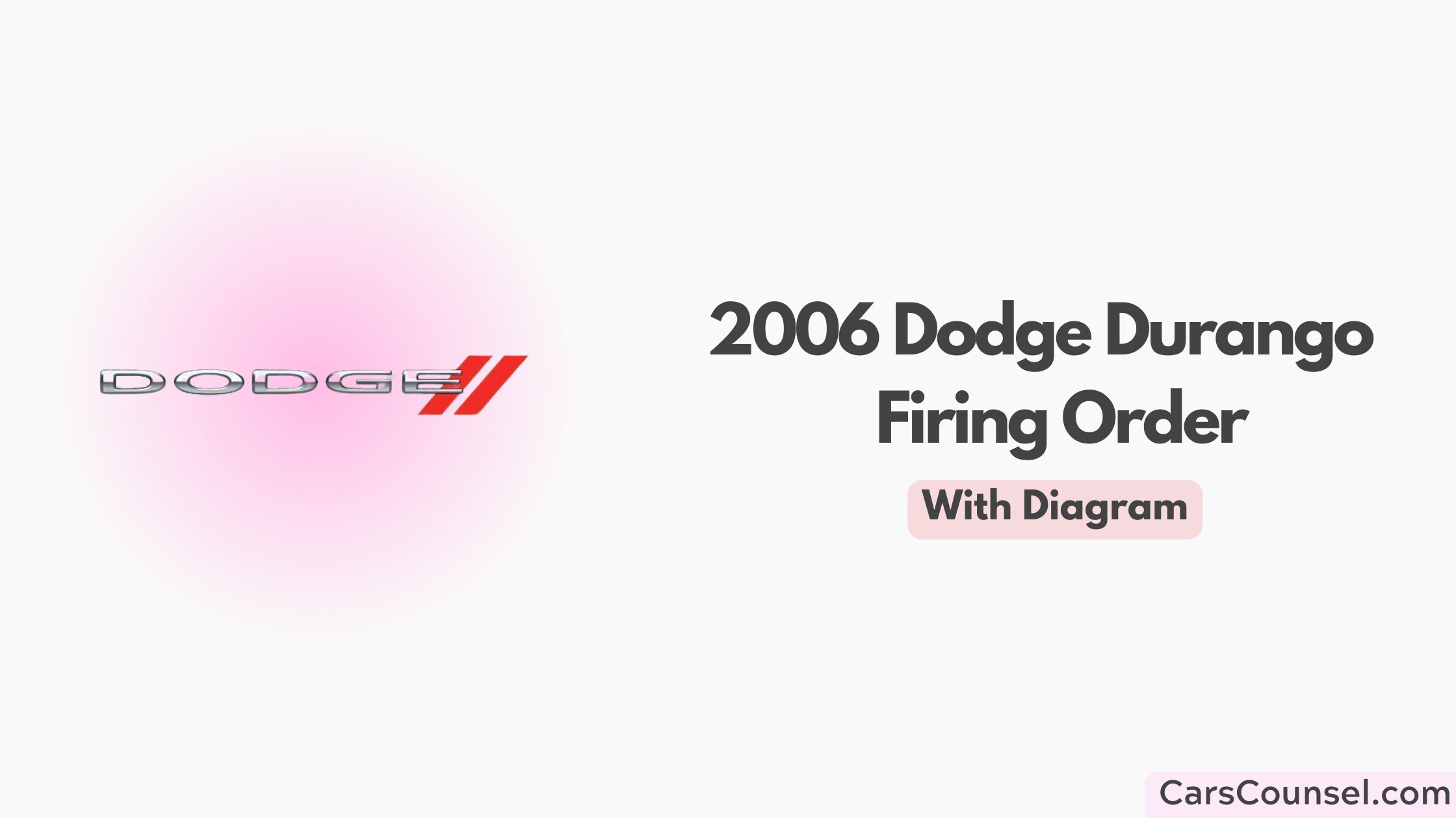 2006 Dodge Durango Firing Order With Diagram