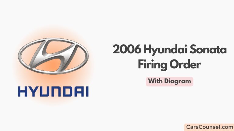 2006 Hyundai Sonata Firing Order With Diagram