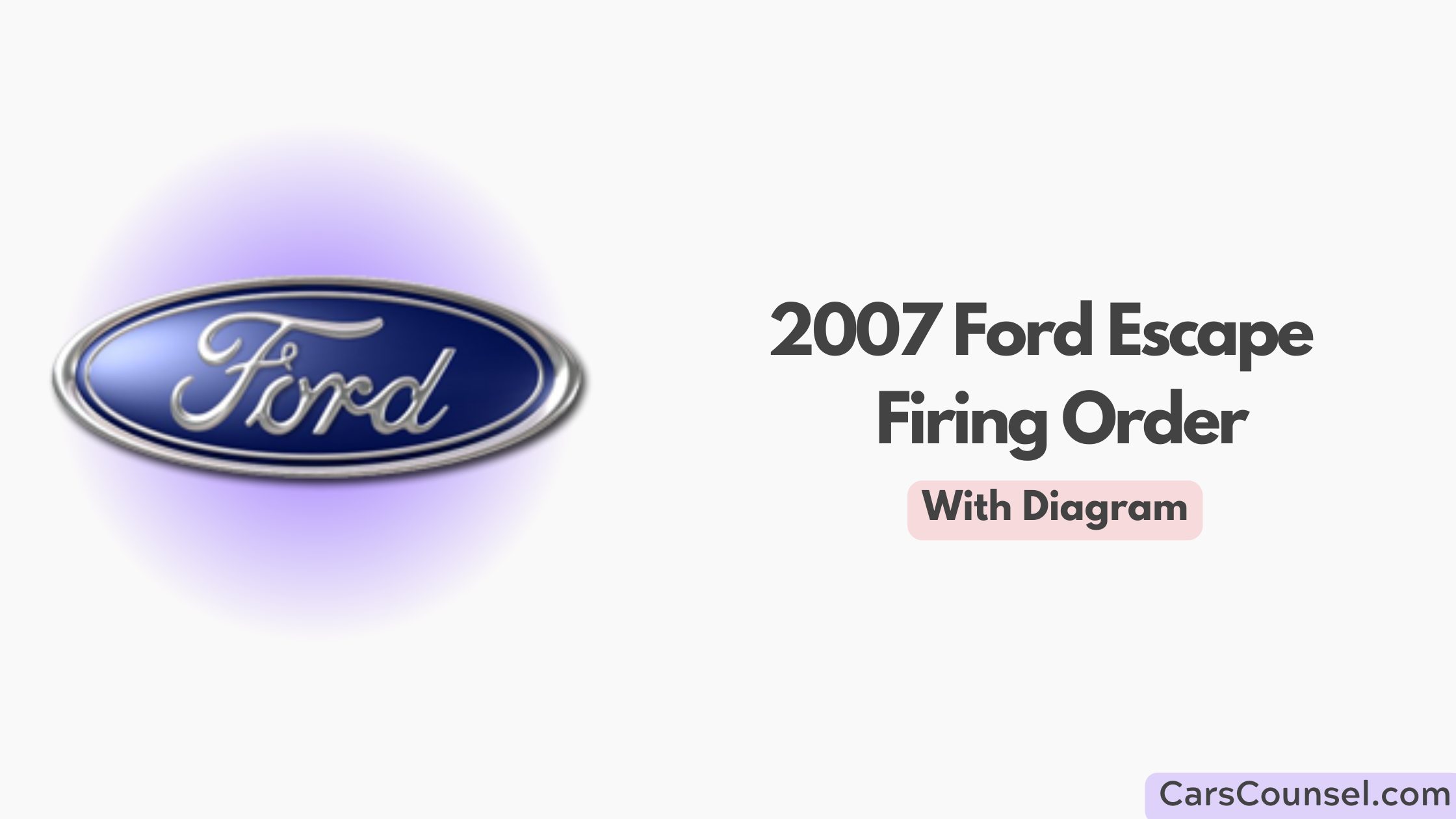2007 Ford Escape Firing Order With Diagram