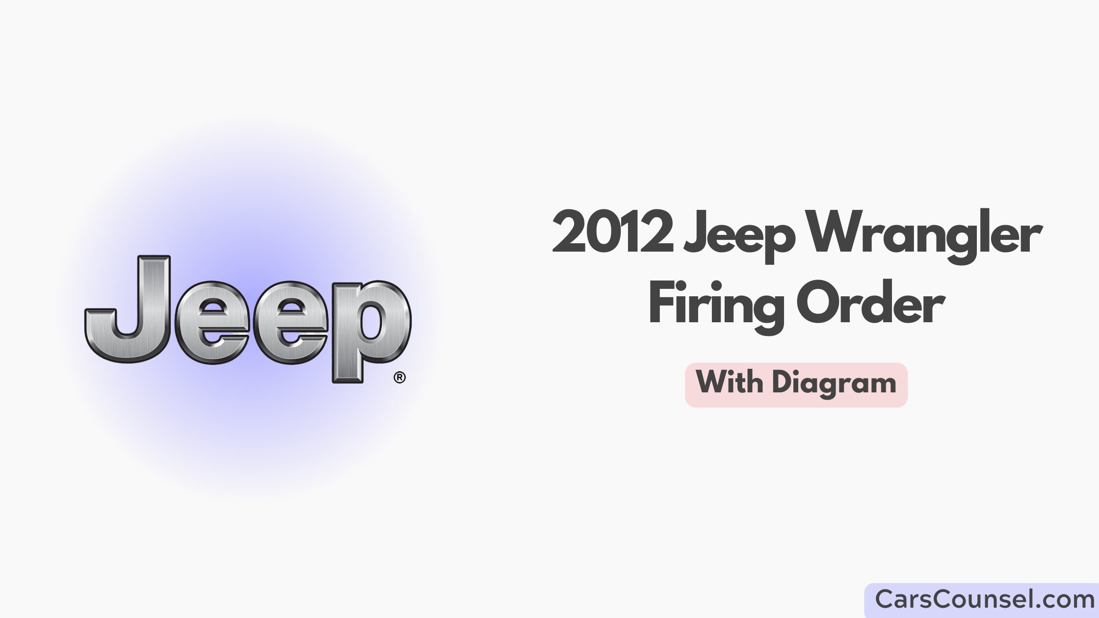 2012 Jeep Wrangler Firing Order With Diagram