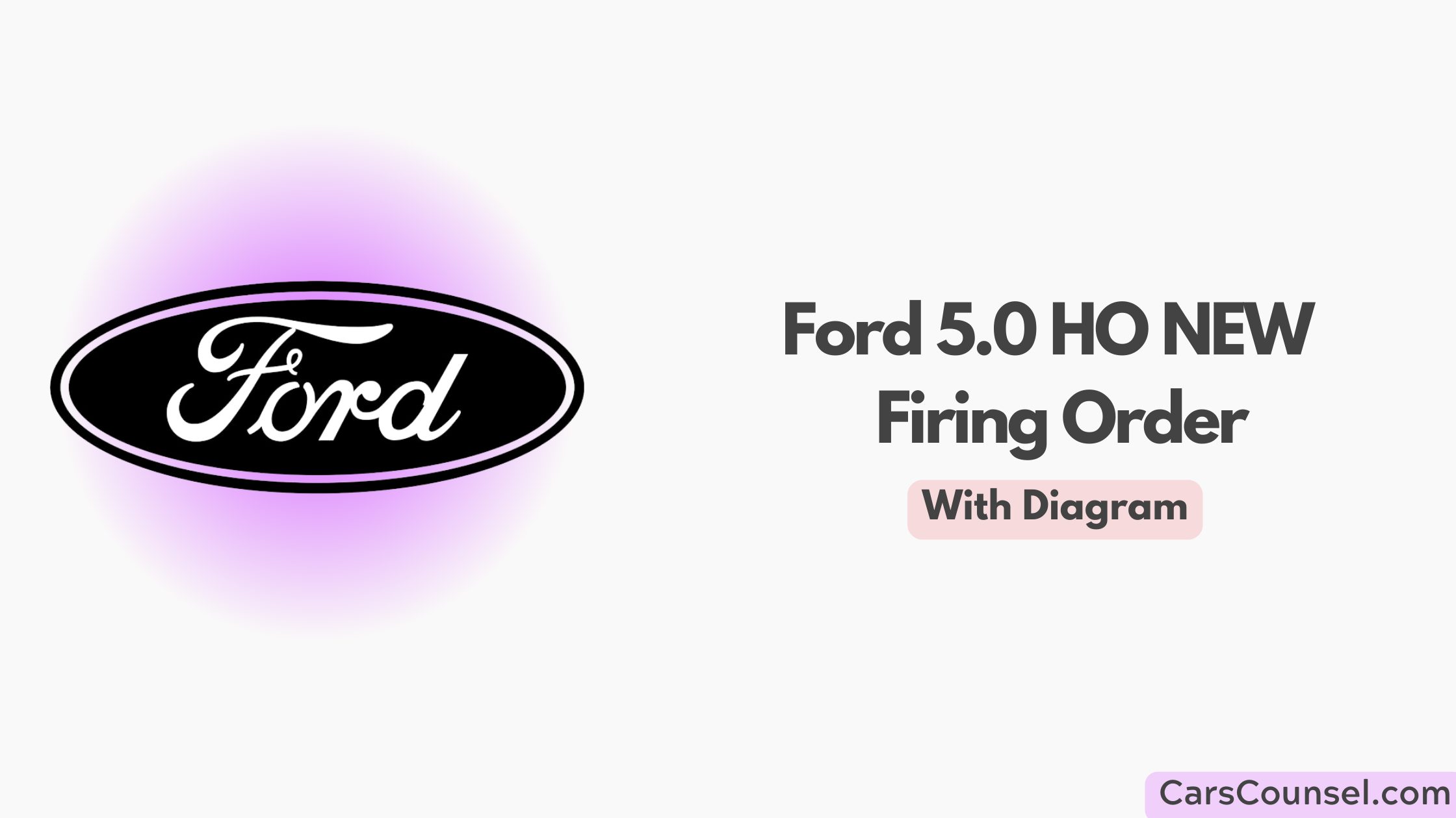 Ford 5.0 Ho New Firing Order With Diagram