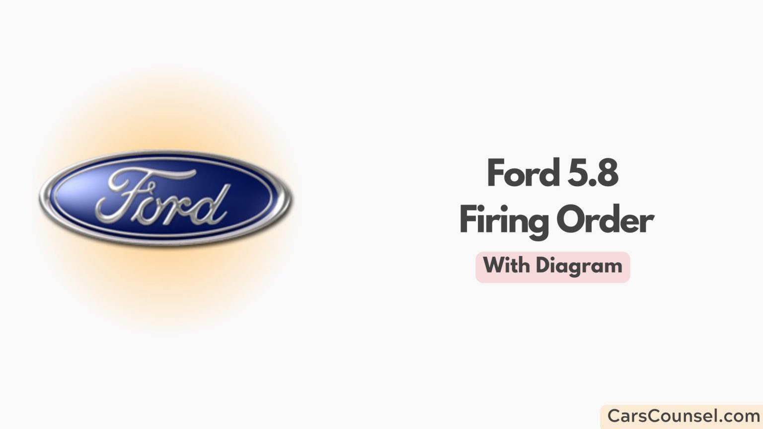 Ford 5 8 firing order with diagram 