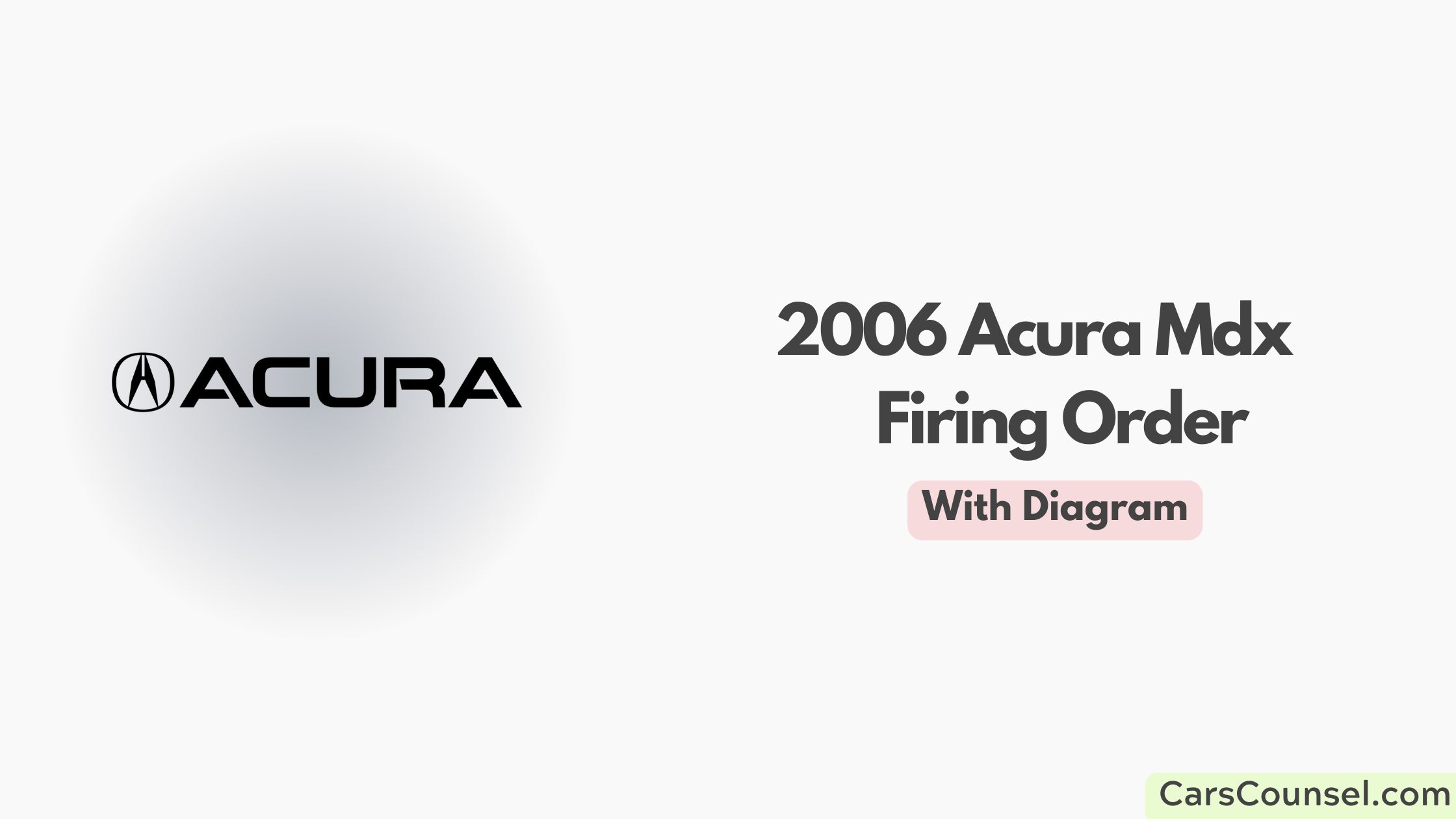 2006 Acura Mdx Firing Order With Diagram