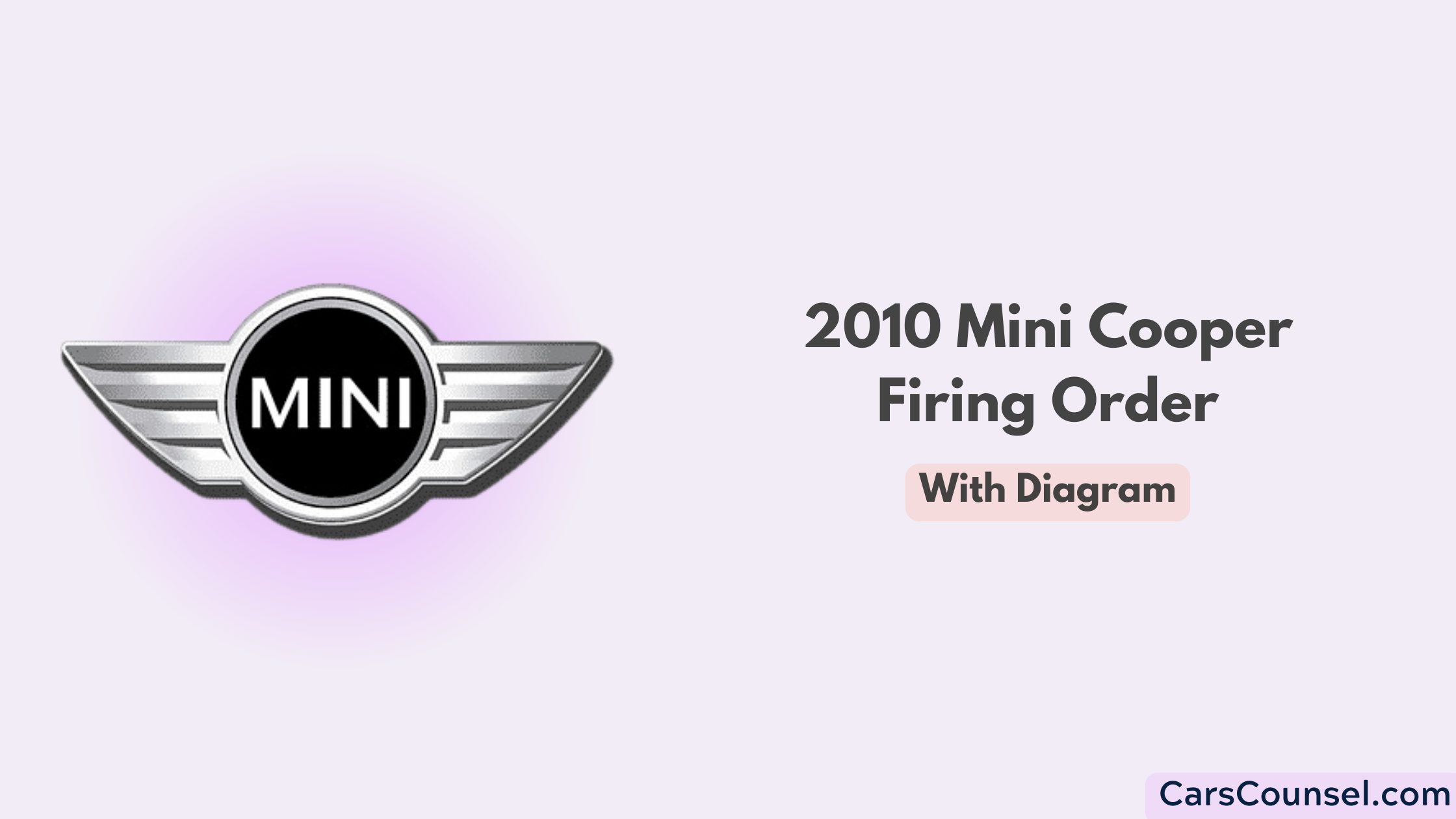 2010 Mini Cooper Firing Order With Diagram 