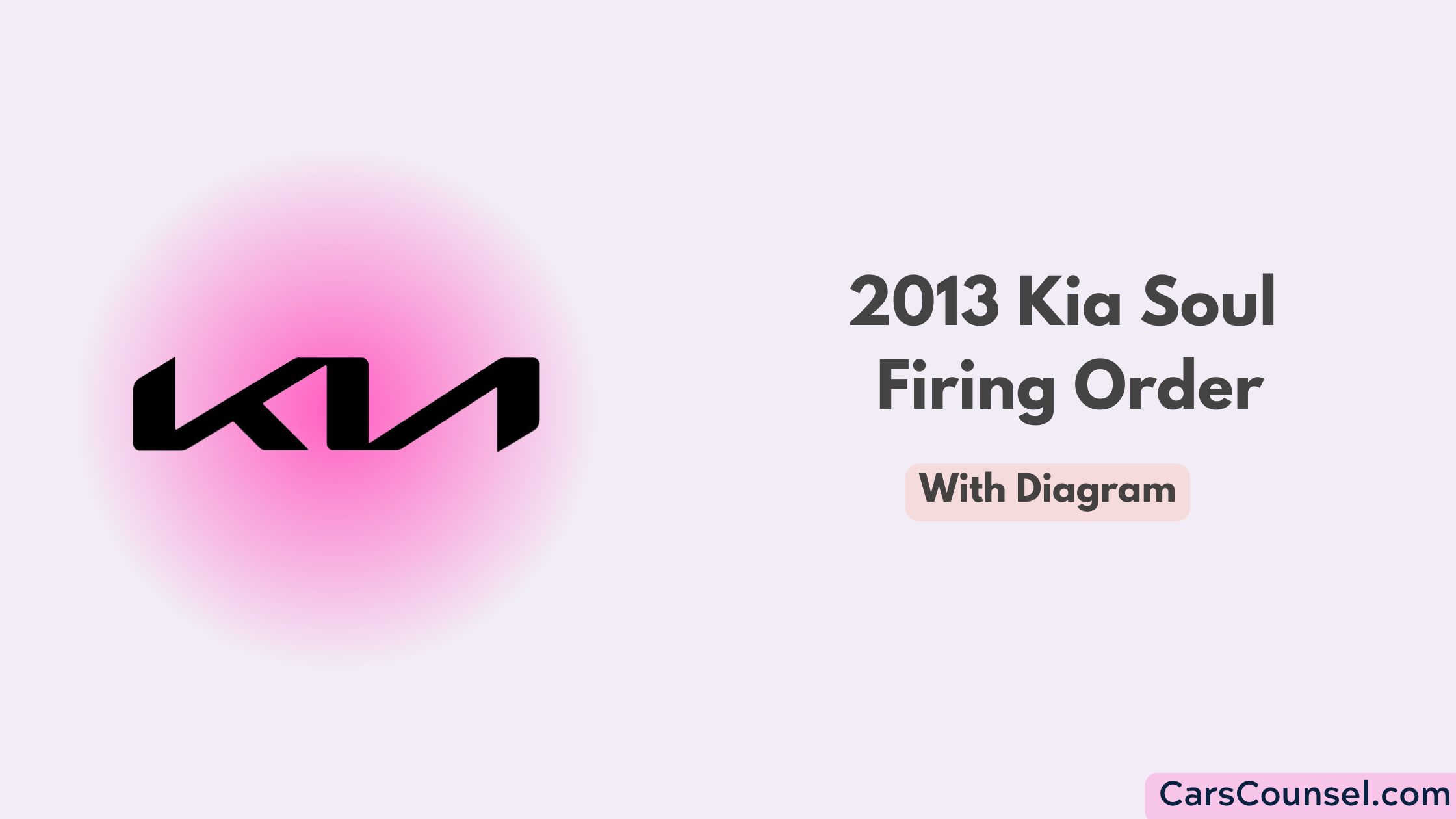 2013 Kia Soul Firing Order With Diagram