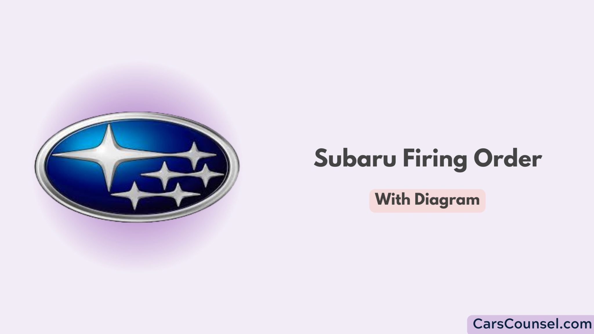 Subaru firing order chart with diagram 