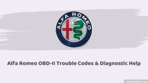 Alfa Romeo Obd Obd2 Codes