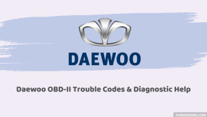 Daewoo Obd Obd2 Codes