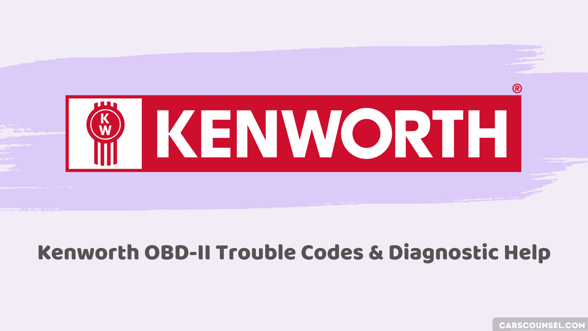 Kenworth Obd Obd2 Codes