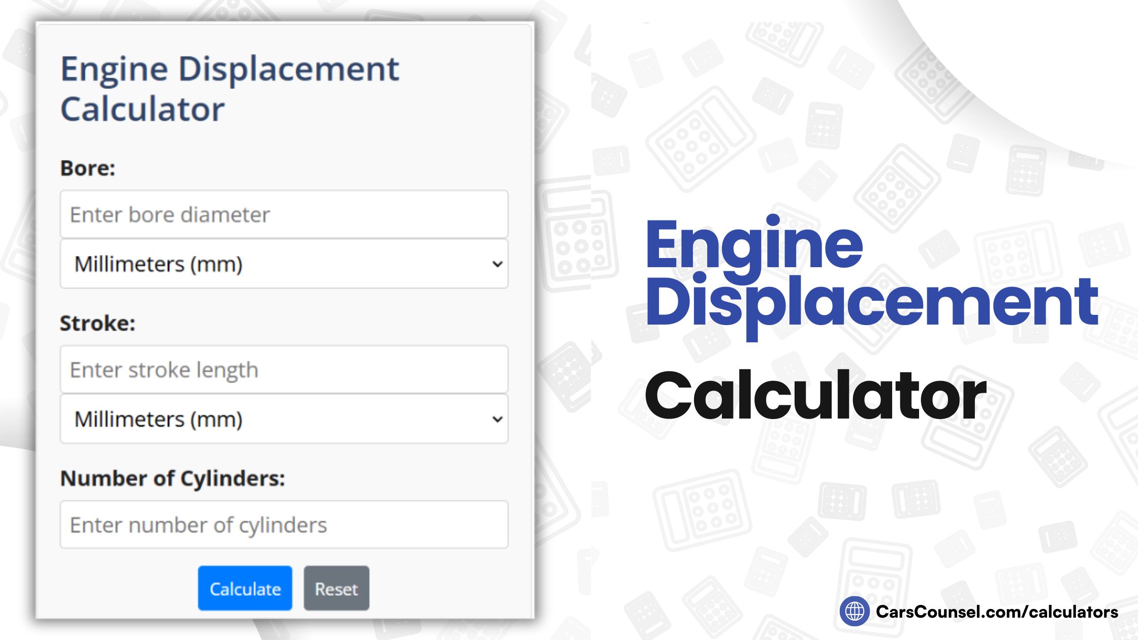 Engine Displacement Calculator