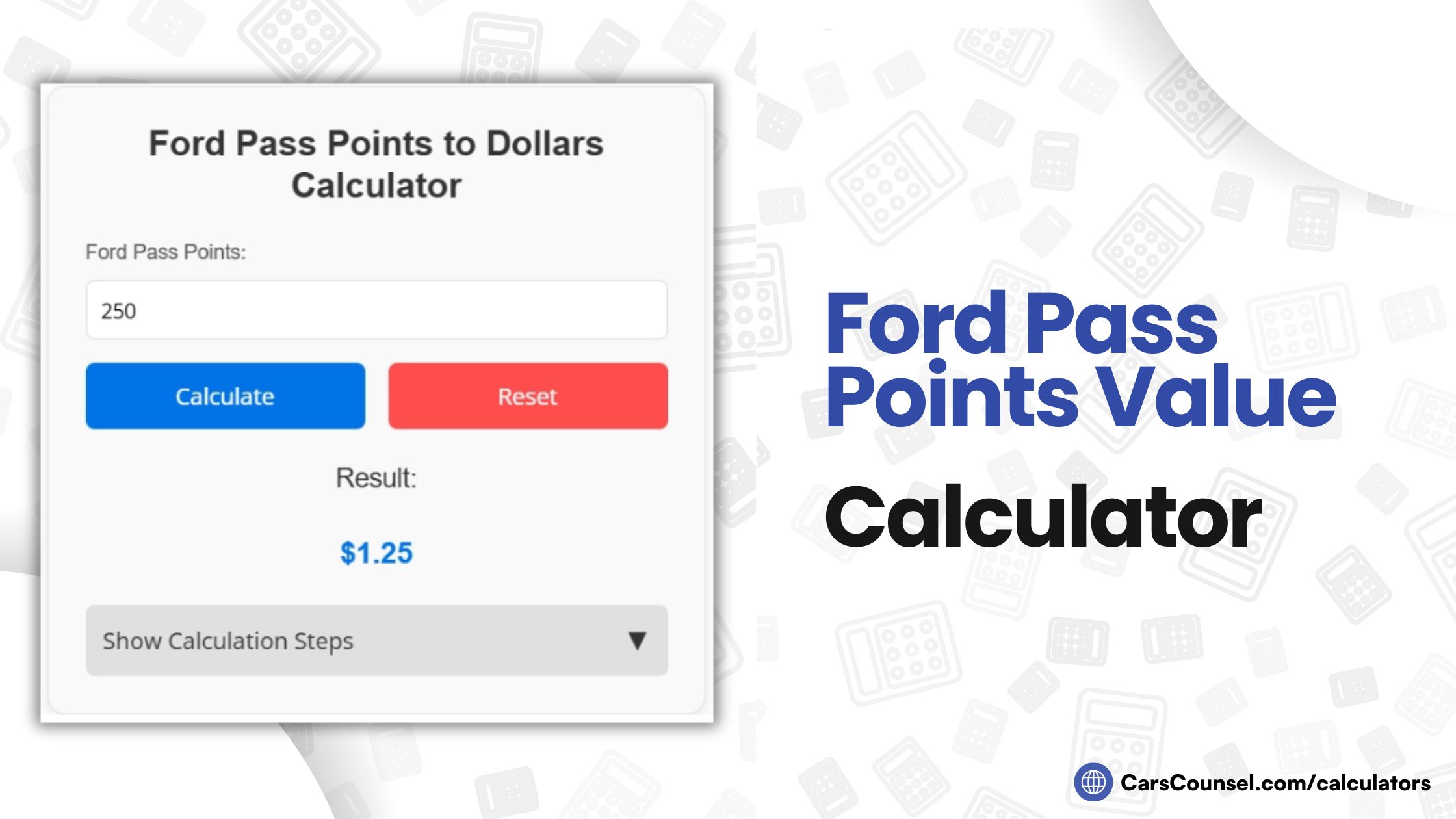 Ford Pass Points To Dollars Calculator