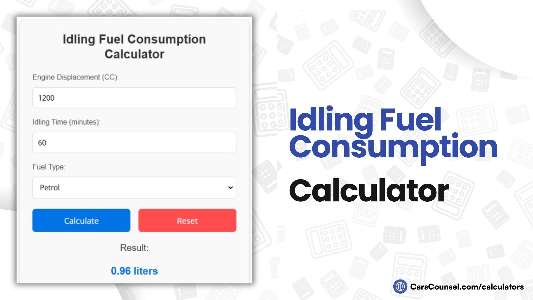 Idling Fuel Consumption Calculator