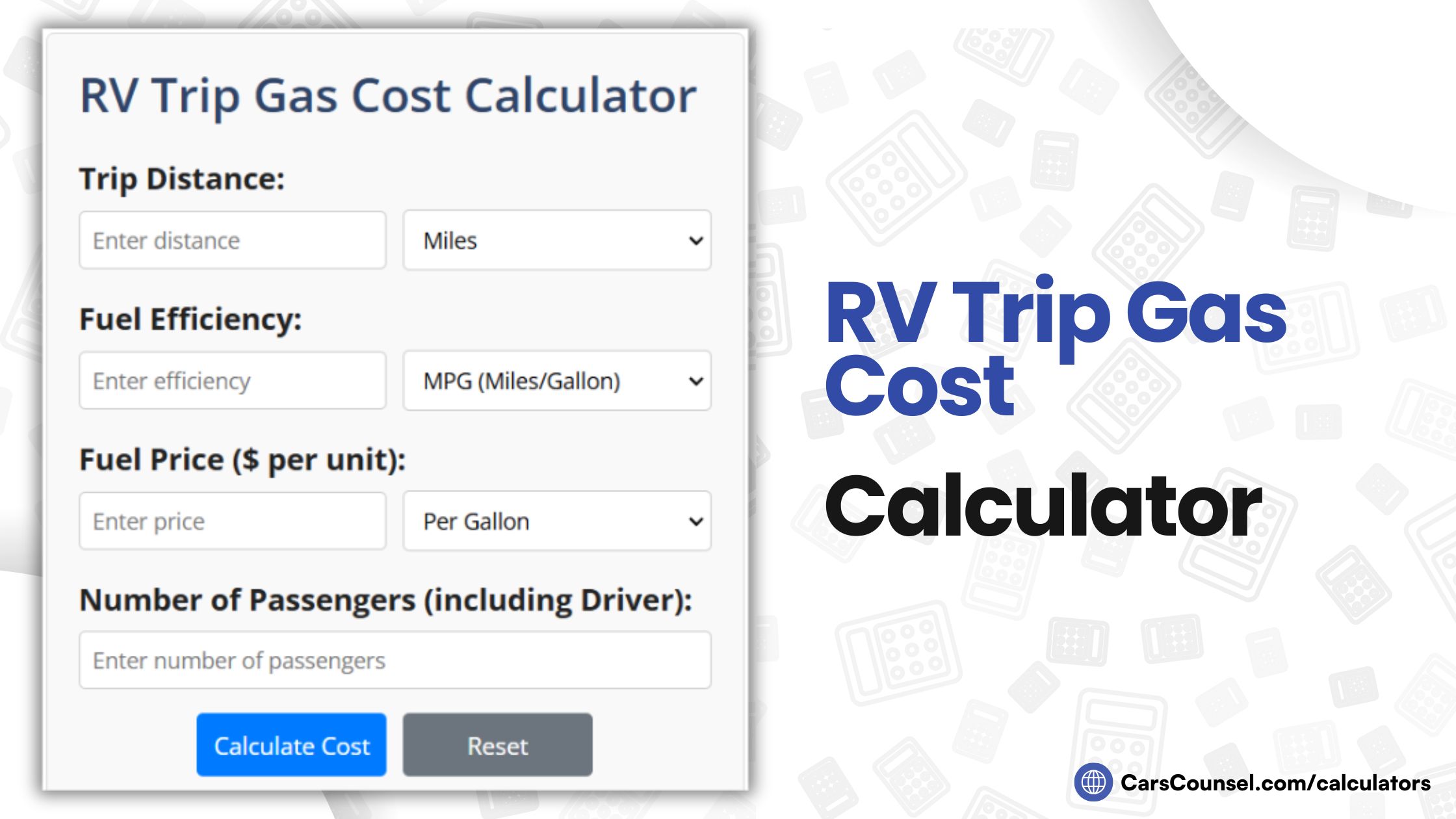 RV Trip Gas Cost Calculator