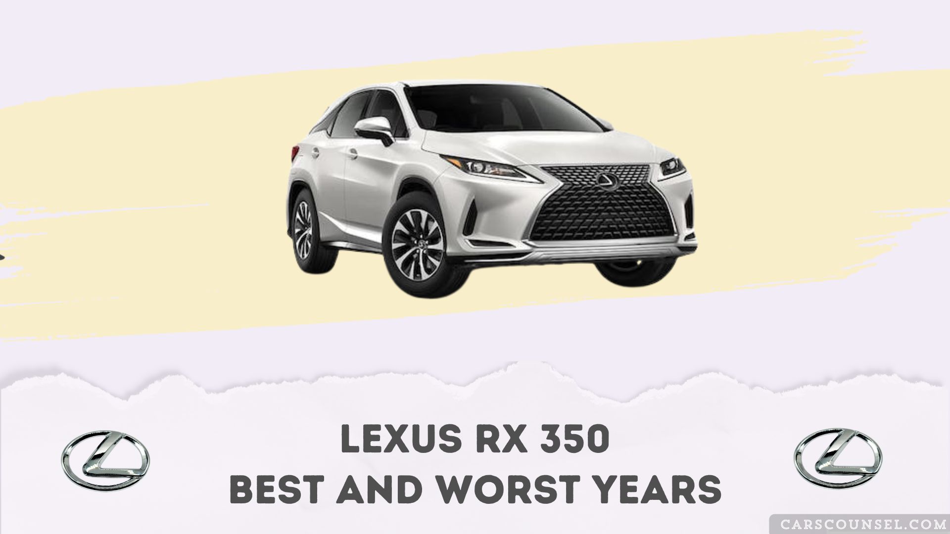 Lexus RX Best And Worst Years