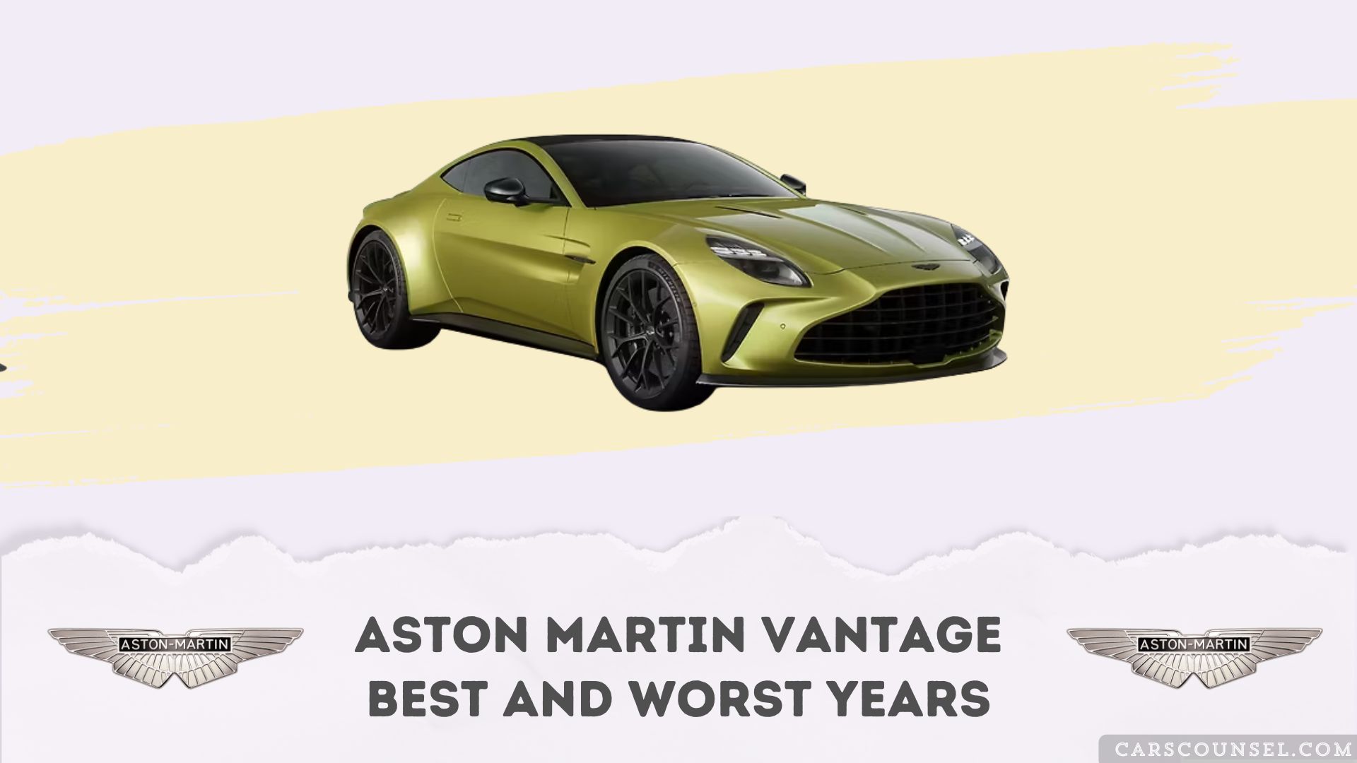 Aston Martin Vantage Best And Worst Years