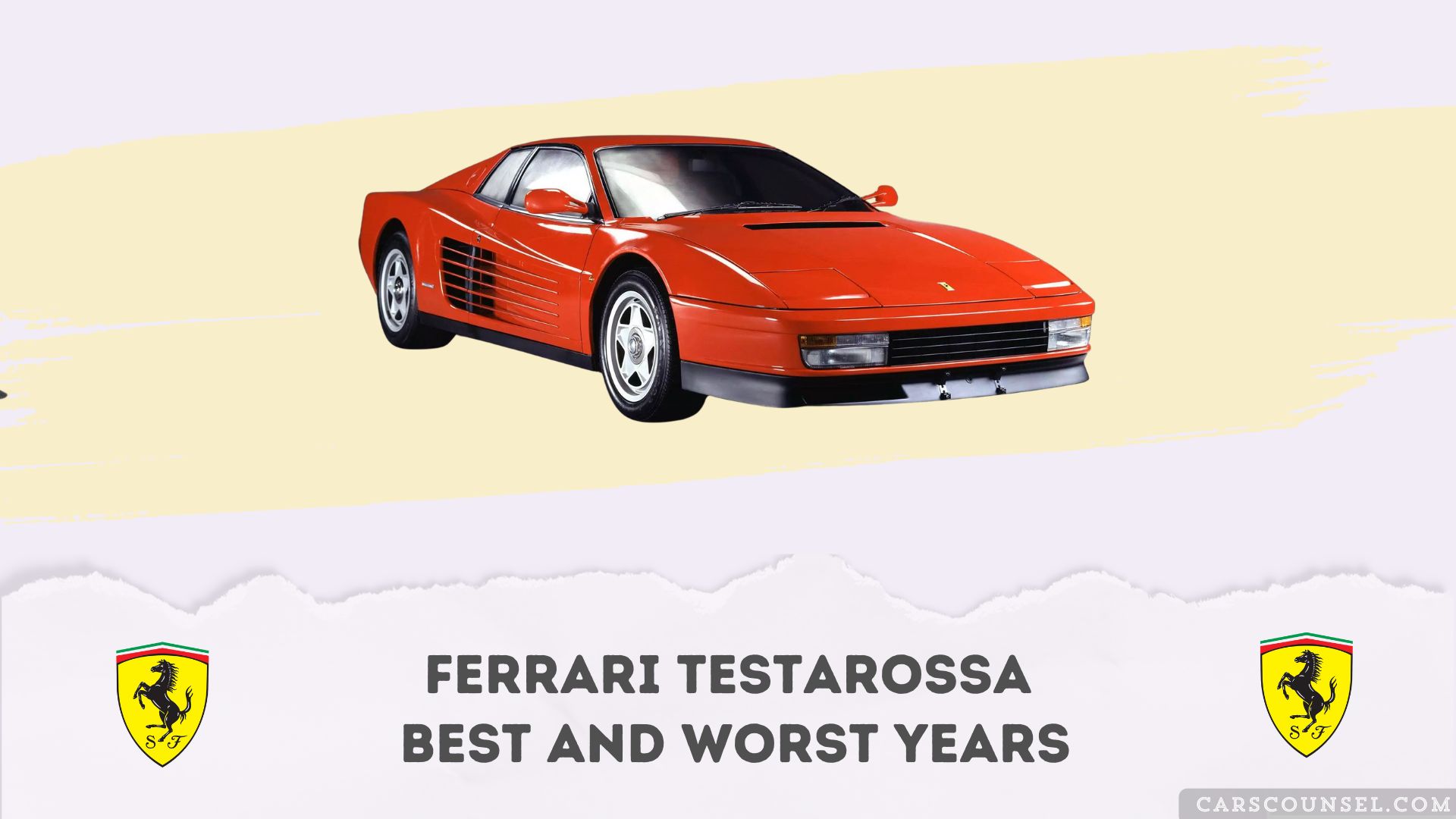 Ferrari Testarossa Best And Worst Years