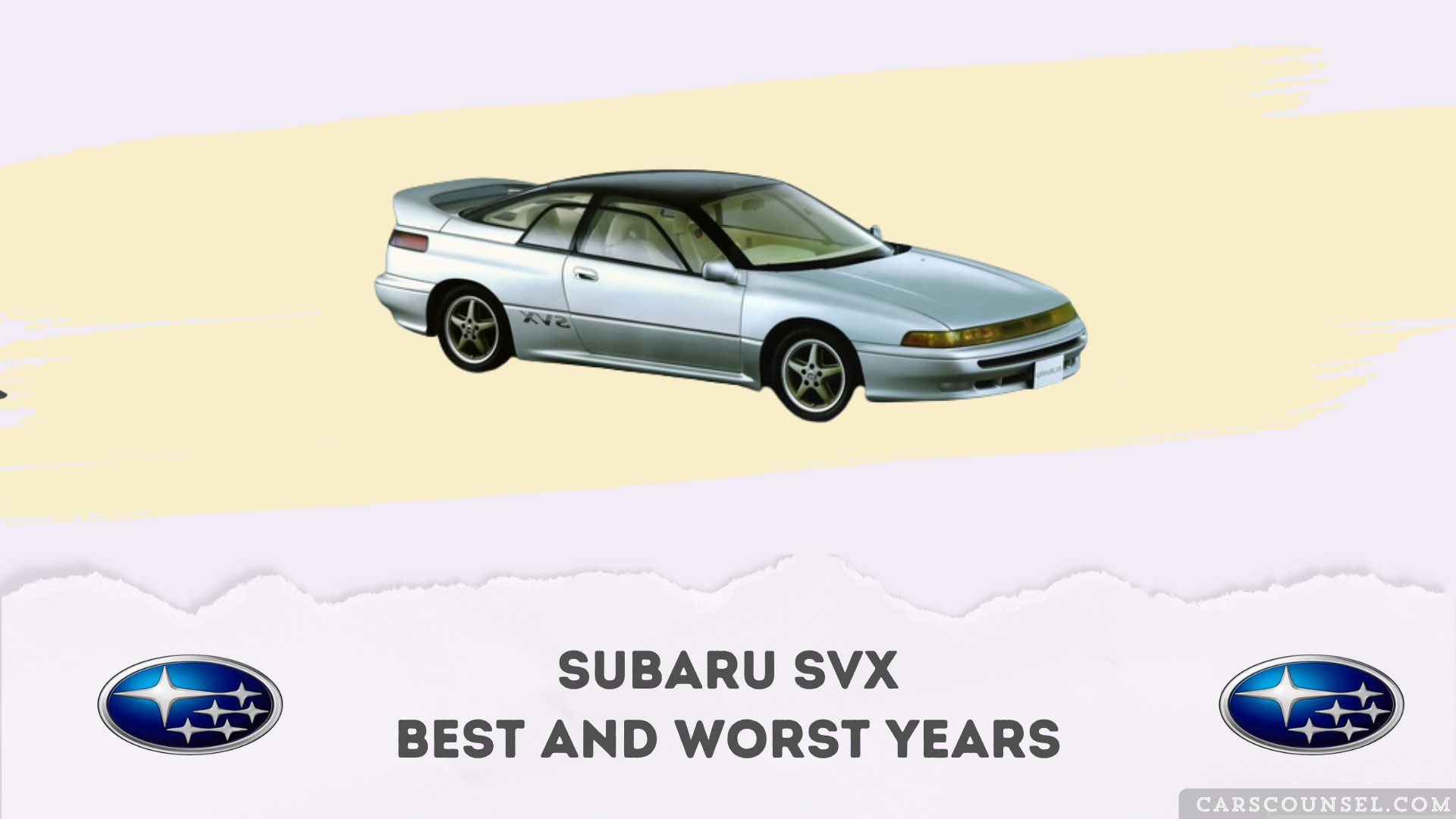 Subaru SVX Best And Worst Years