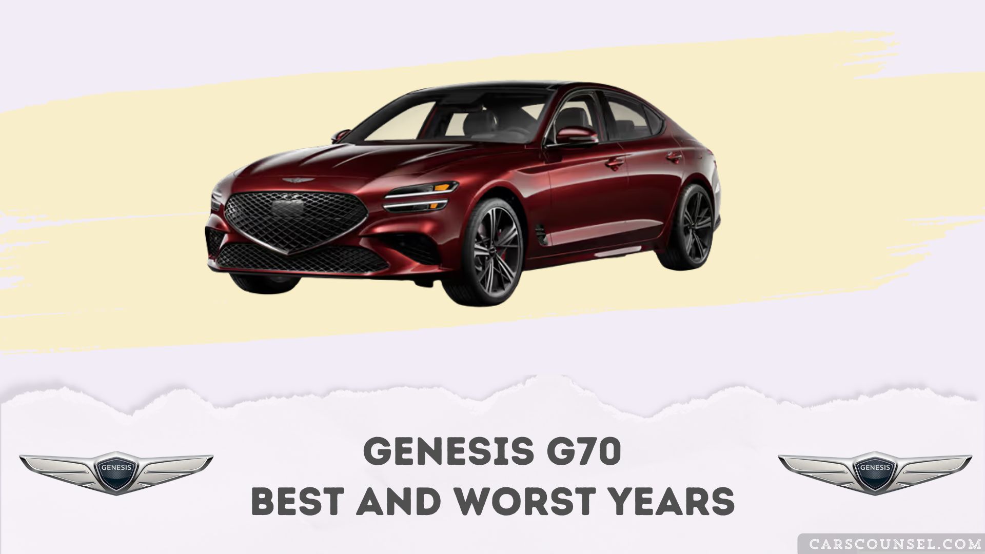 Genesis G70 Best And Worst Years