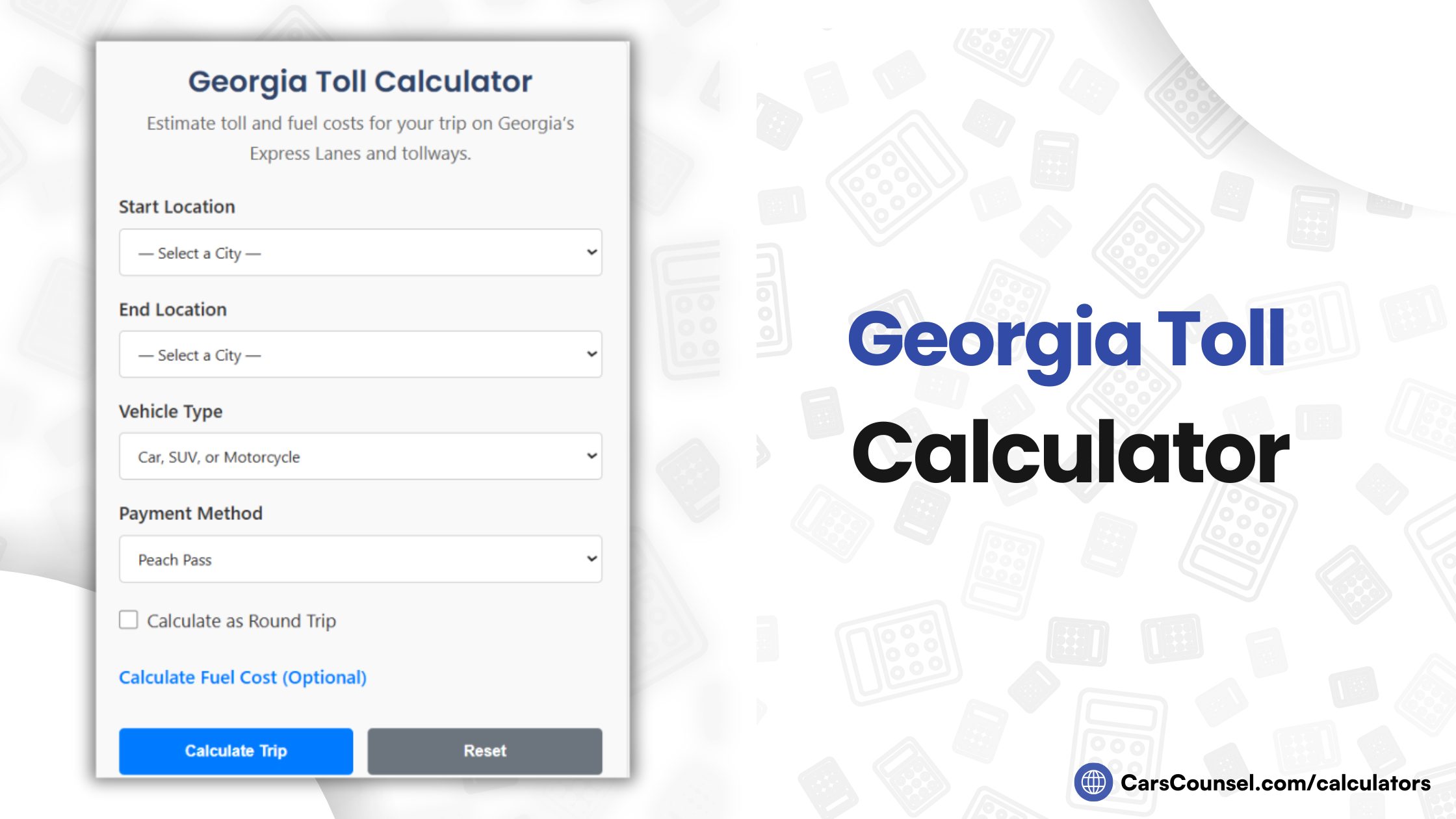 Georgia Toll Calculator