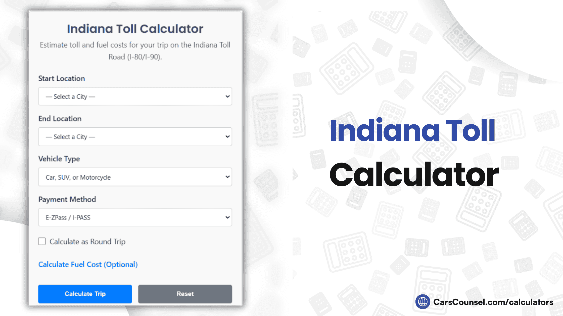 Indiana Toll Calculator