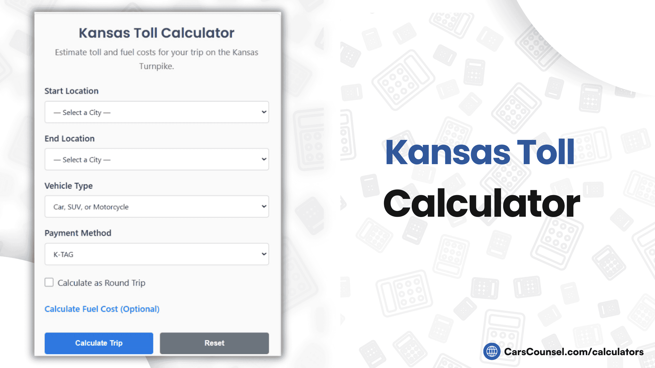 Kansas Toll Calculator