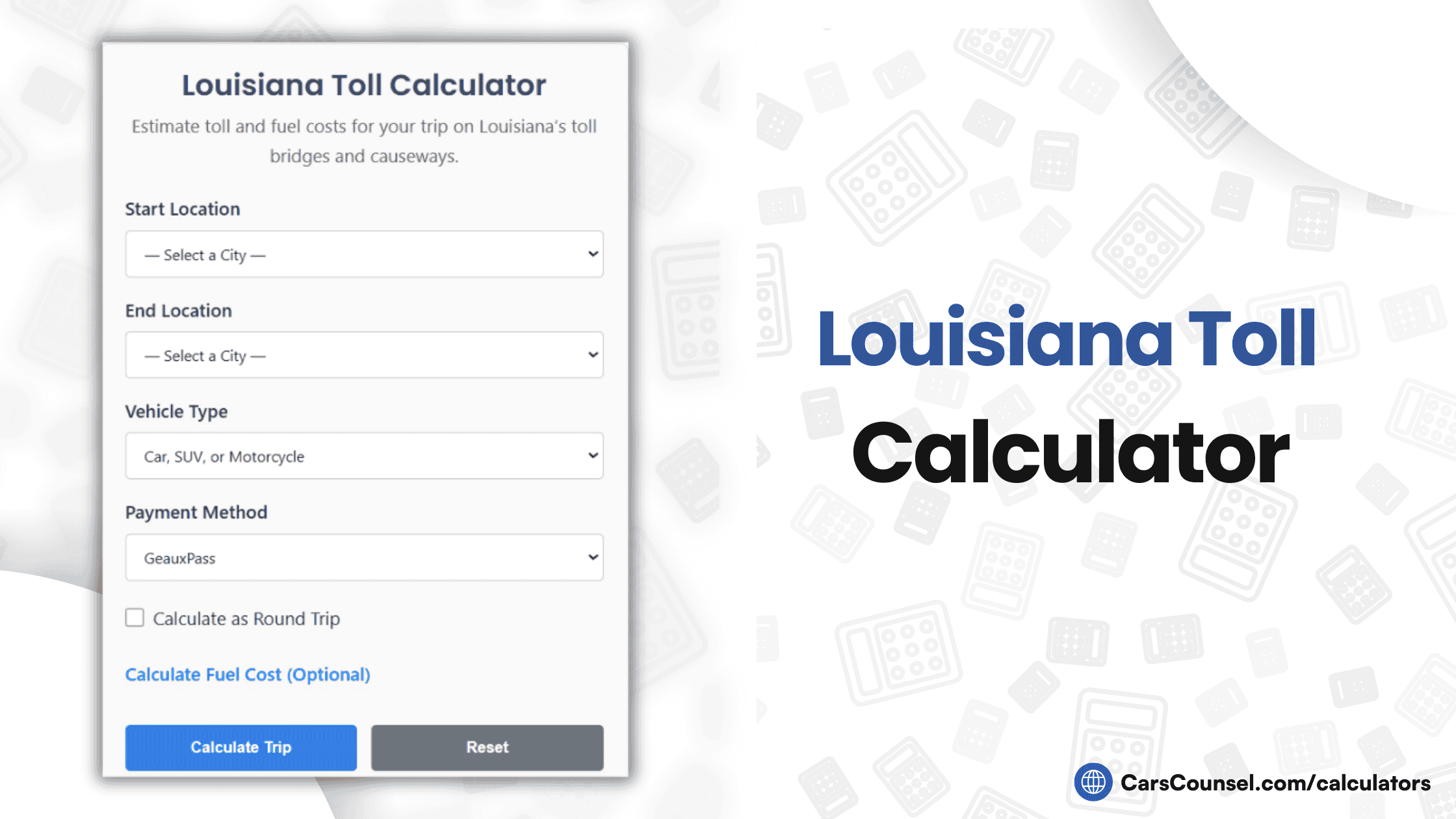Louisiana Toll Calculator