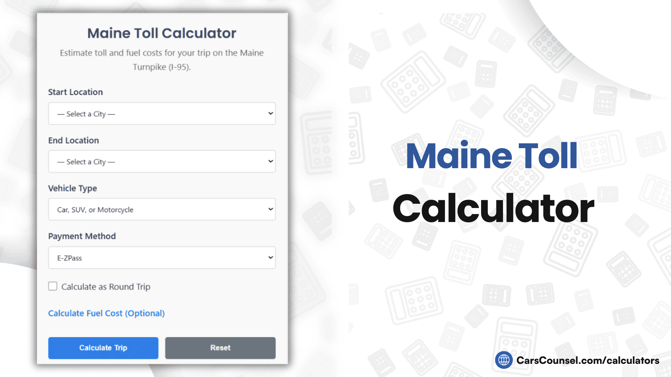 Maine Toll Calculator