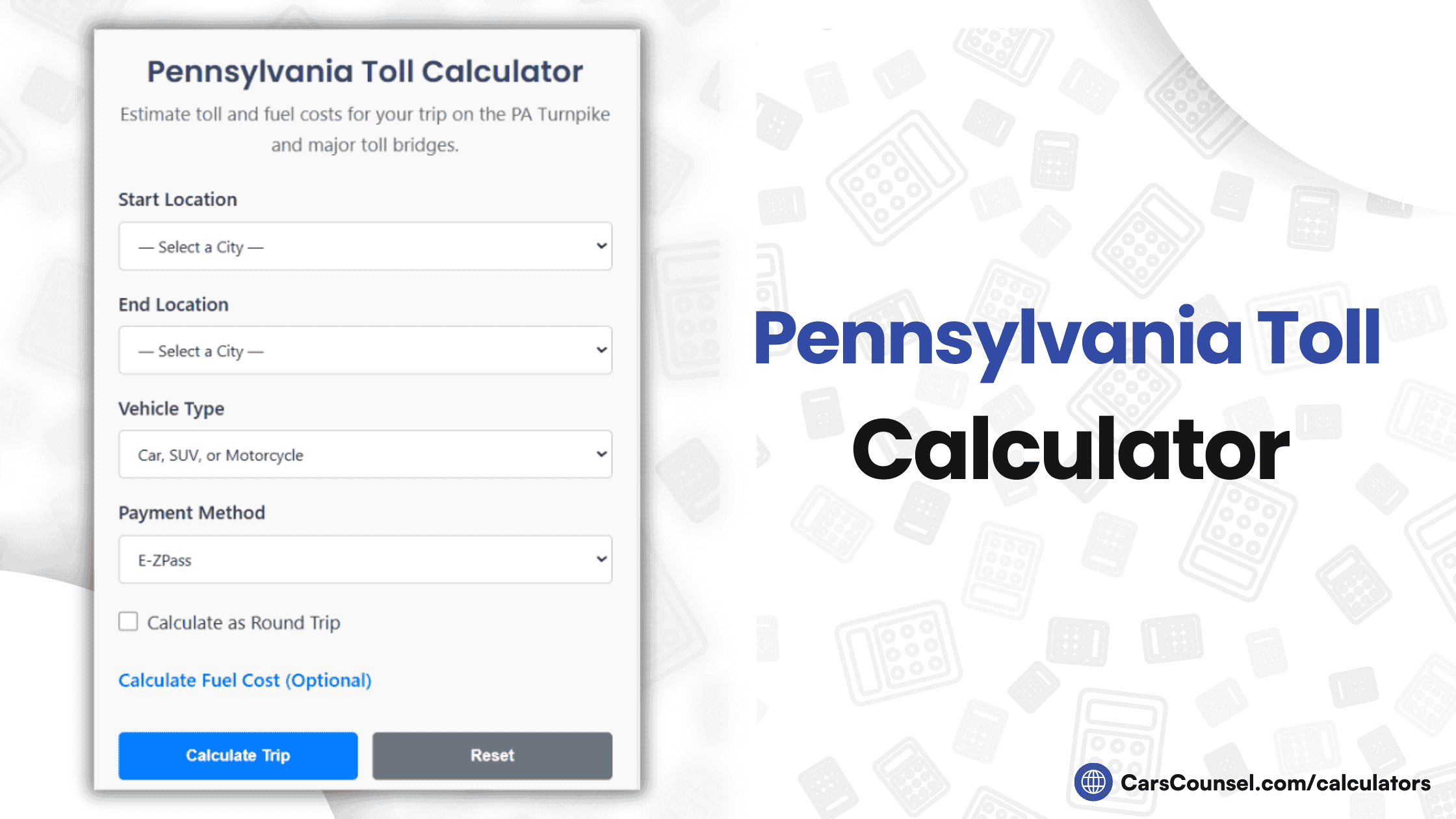 Pennsylvania Toll Calculator