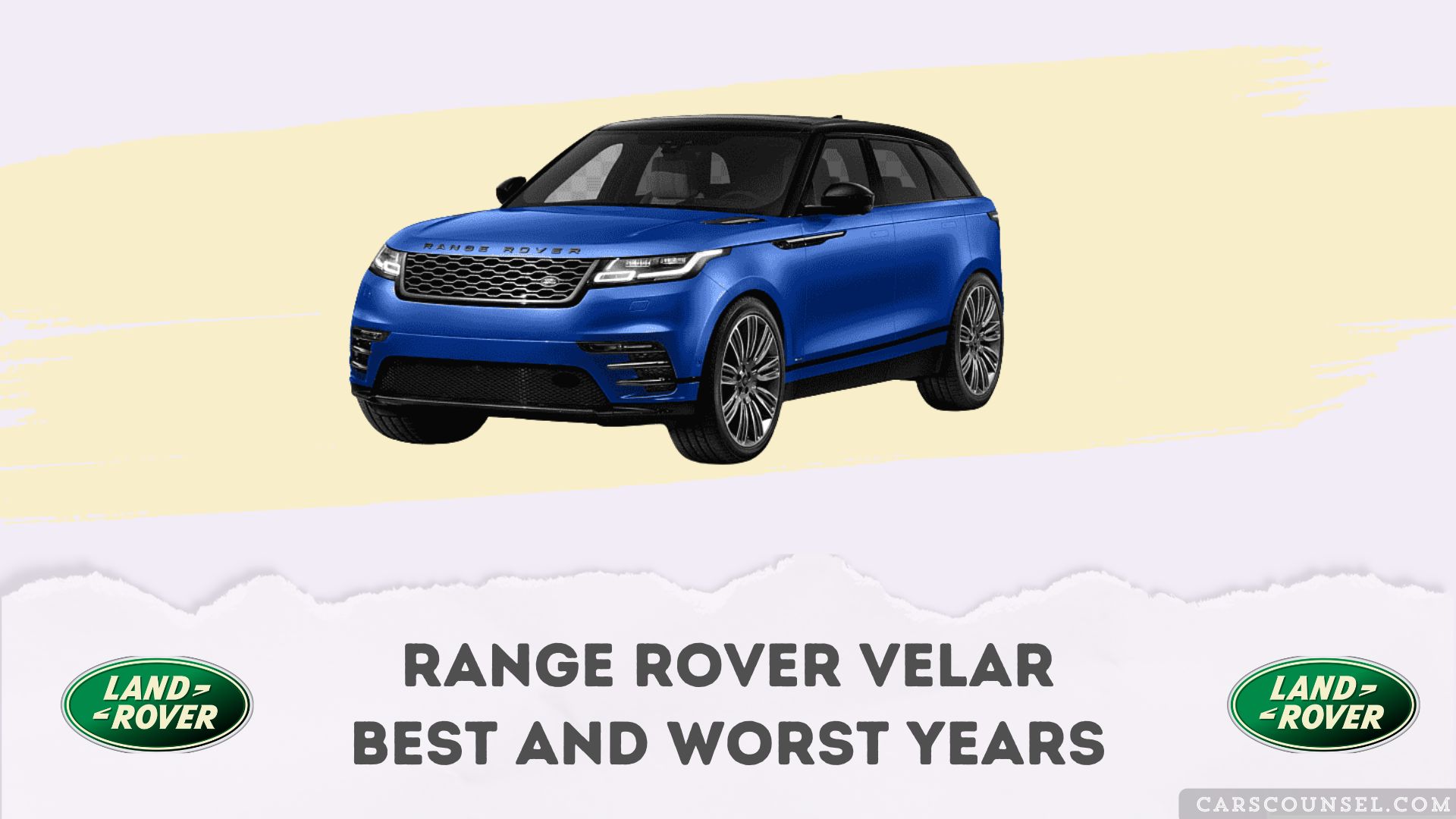 Range Rover Velar Best And Worst Years