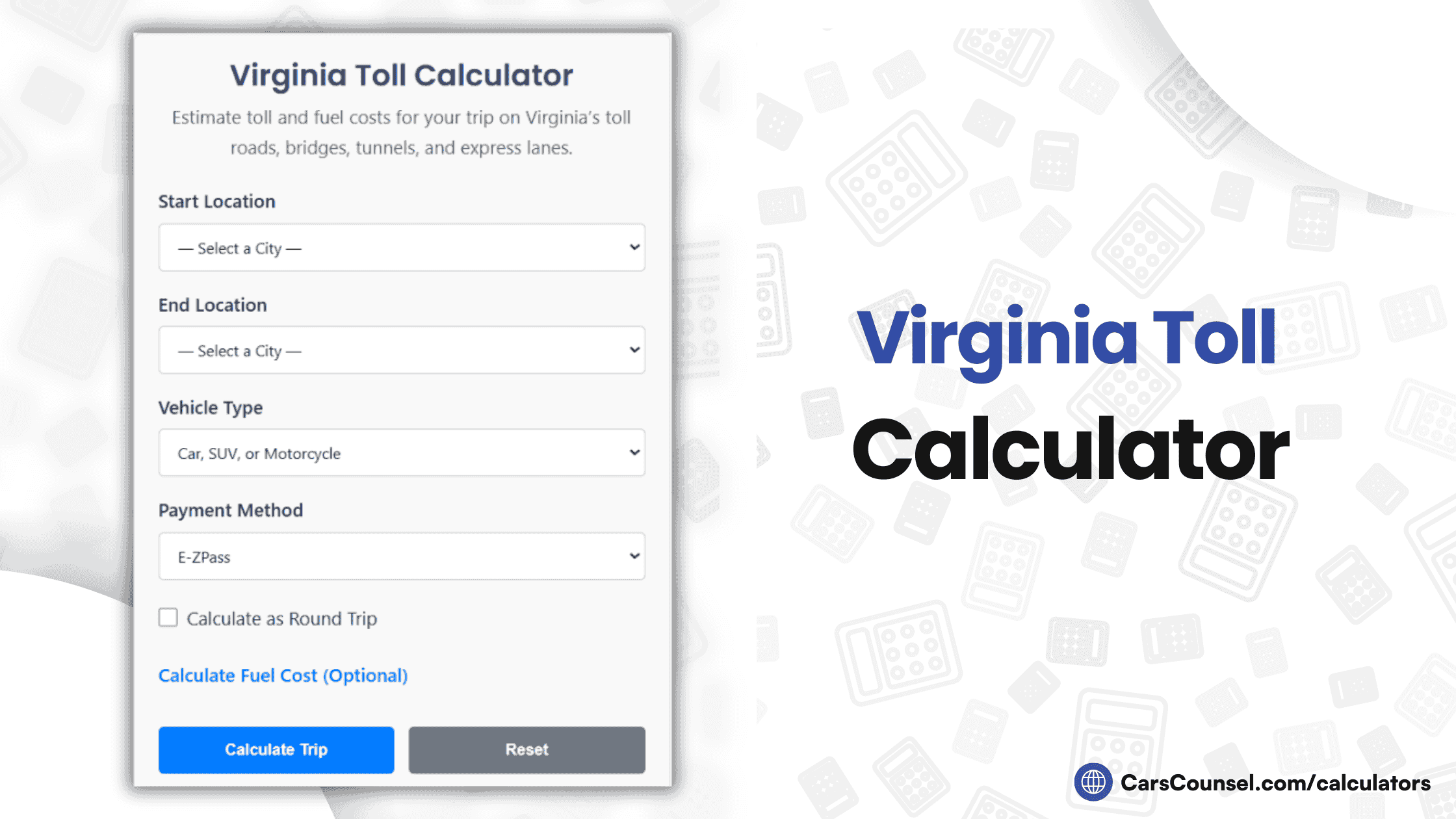 Virginia Toll Calculator