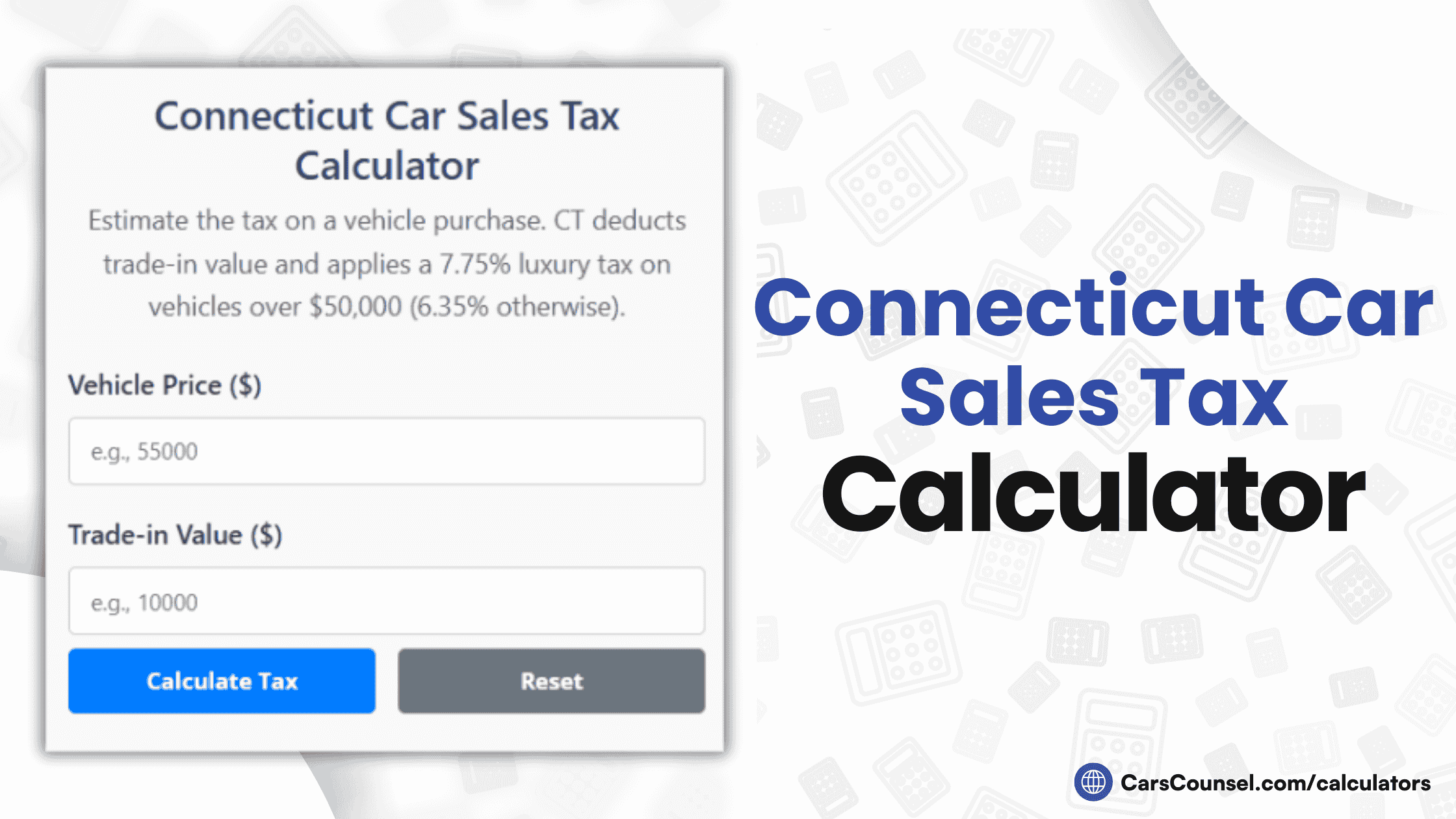 Connecticut Car Sales Tax Calculator