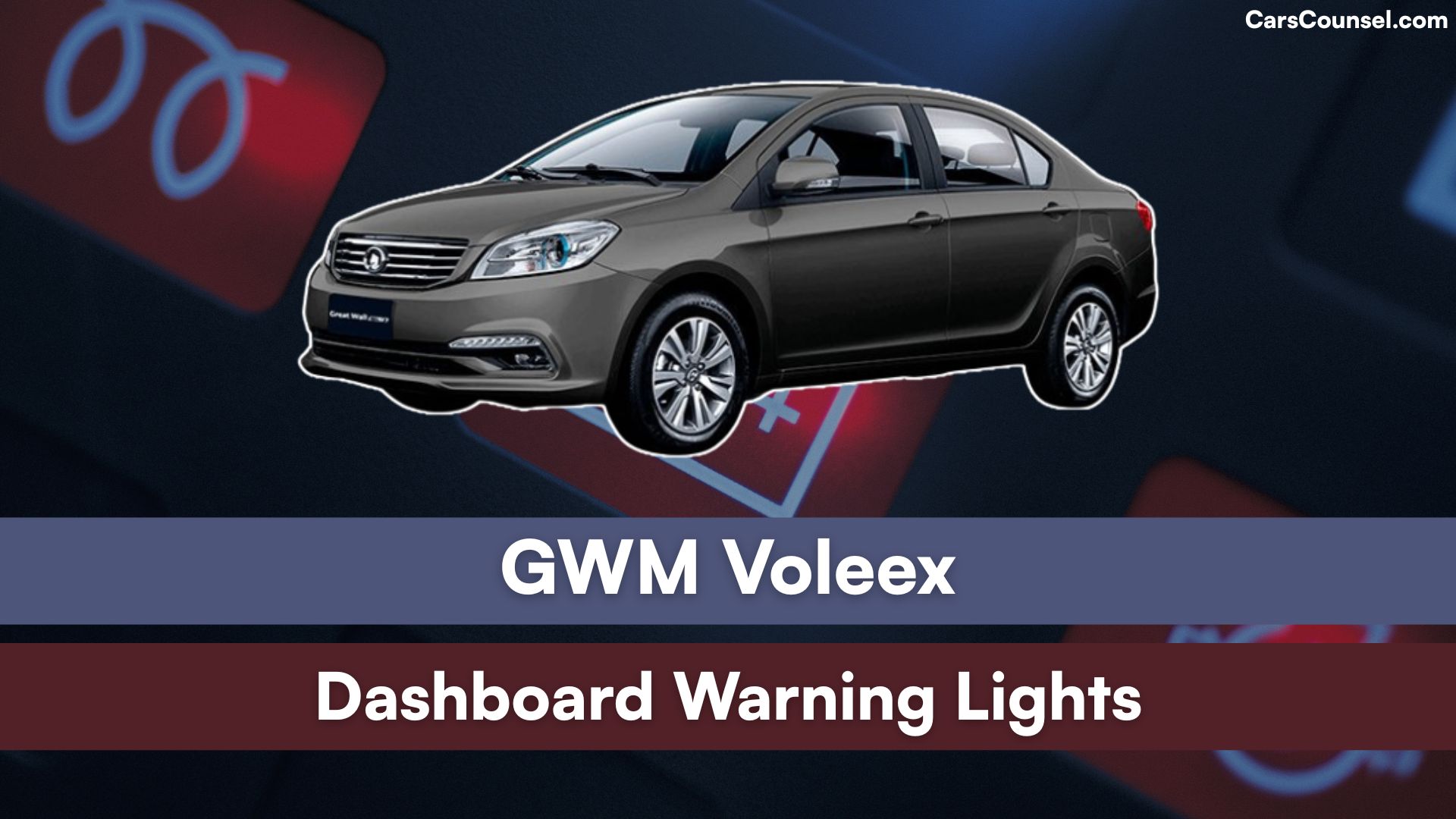 GWM Voleex Dashboard Warning Lights