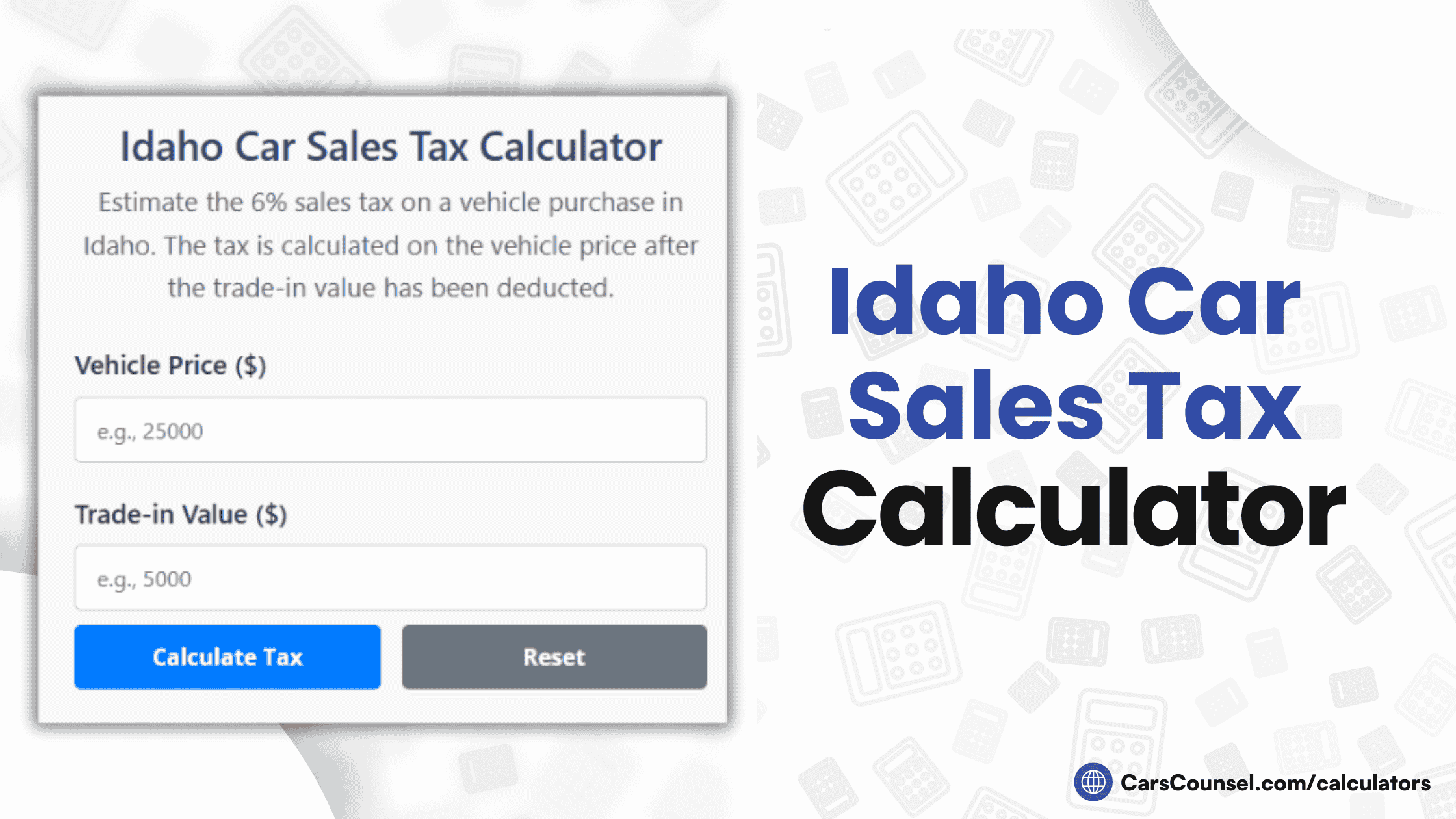 Idaho Car Sales Tax Calculator