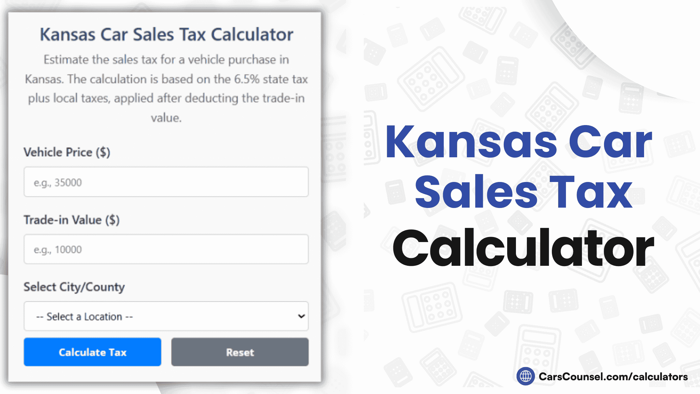 Kansas Car Sales Tax Calculator