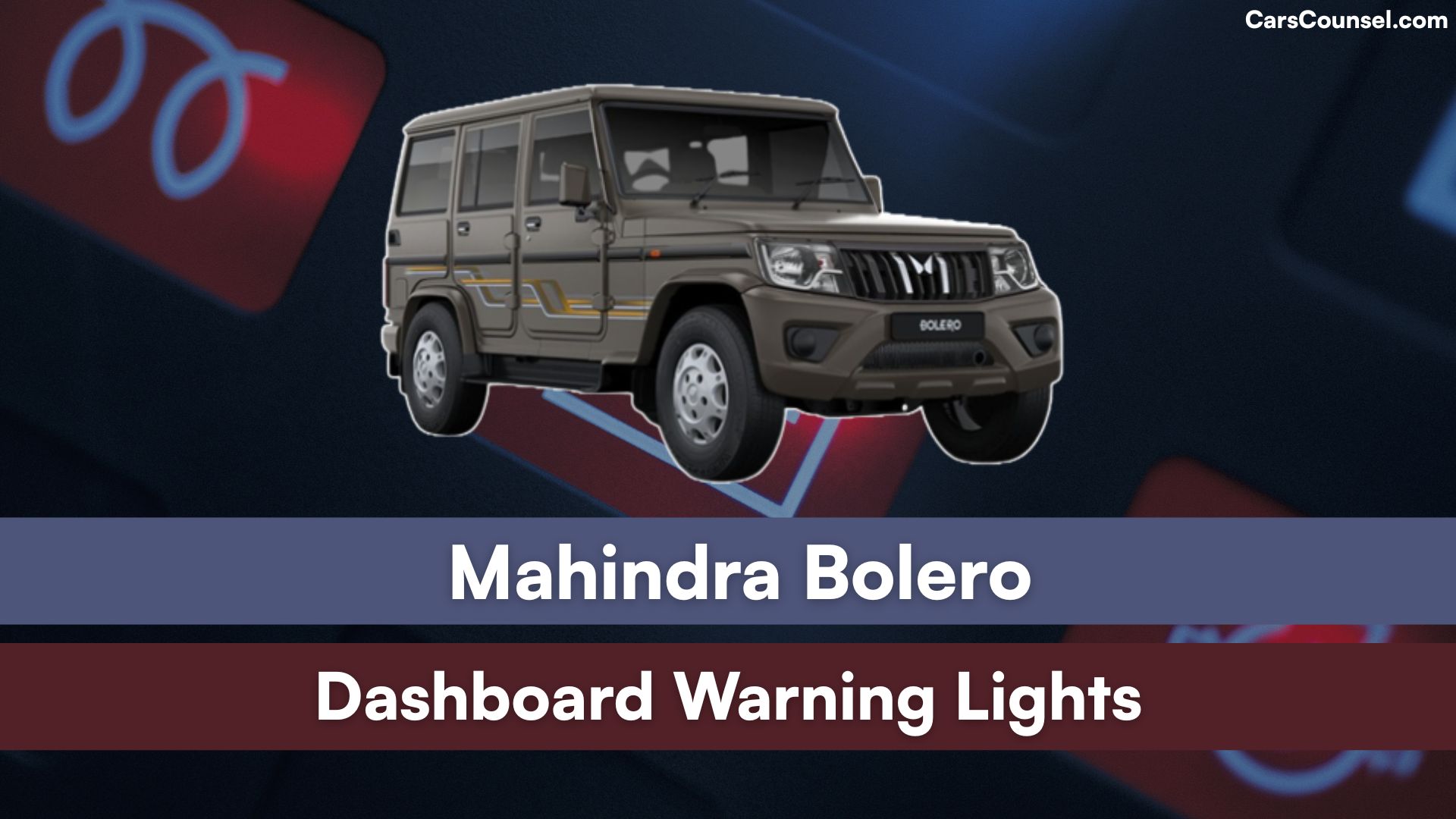 Mahindra Bolero Dashboard Warning Lights