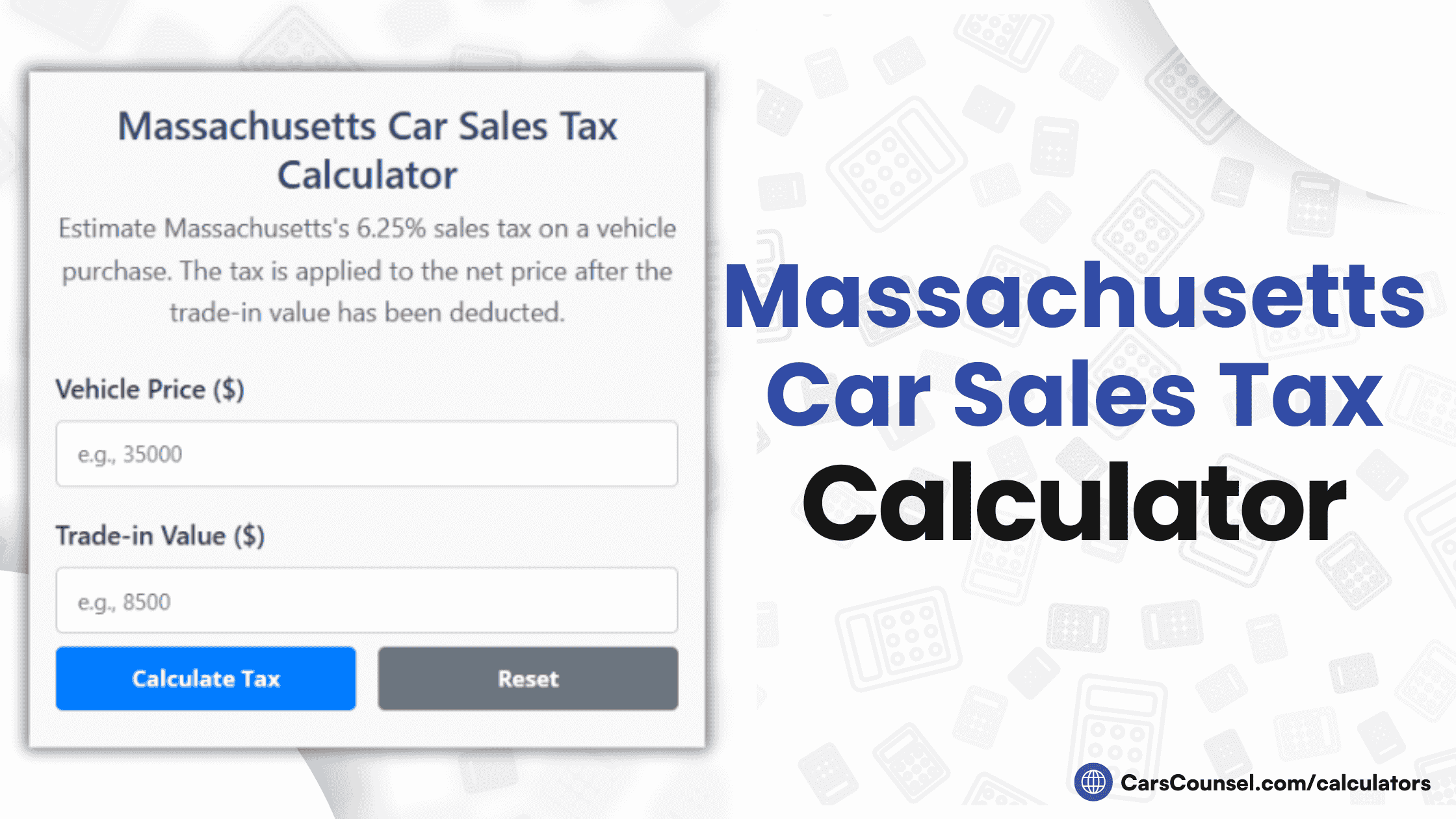 Massachusetts Car Sales Tax Calculator