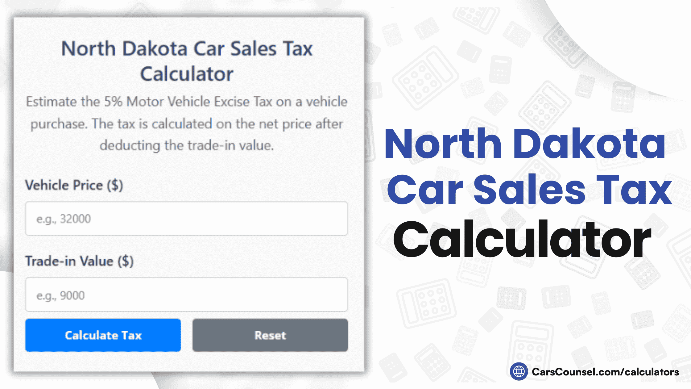 North Dakota Car Sales Tax Calculator