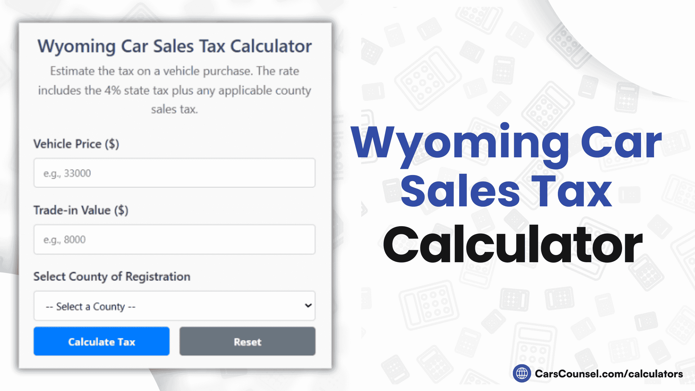 Wyoming Car Sales Tax Calculator