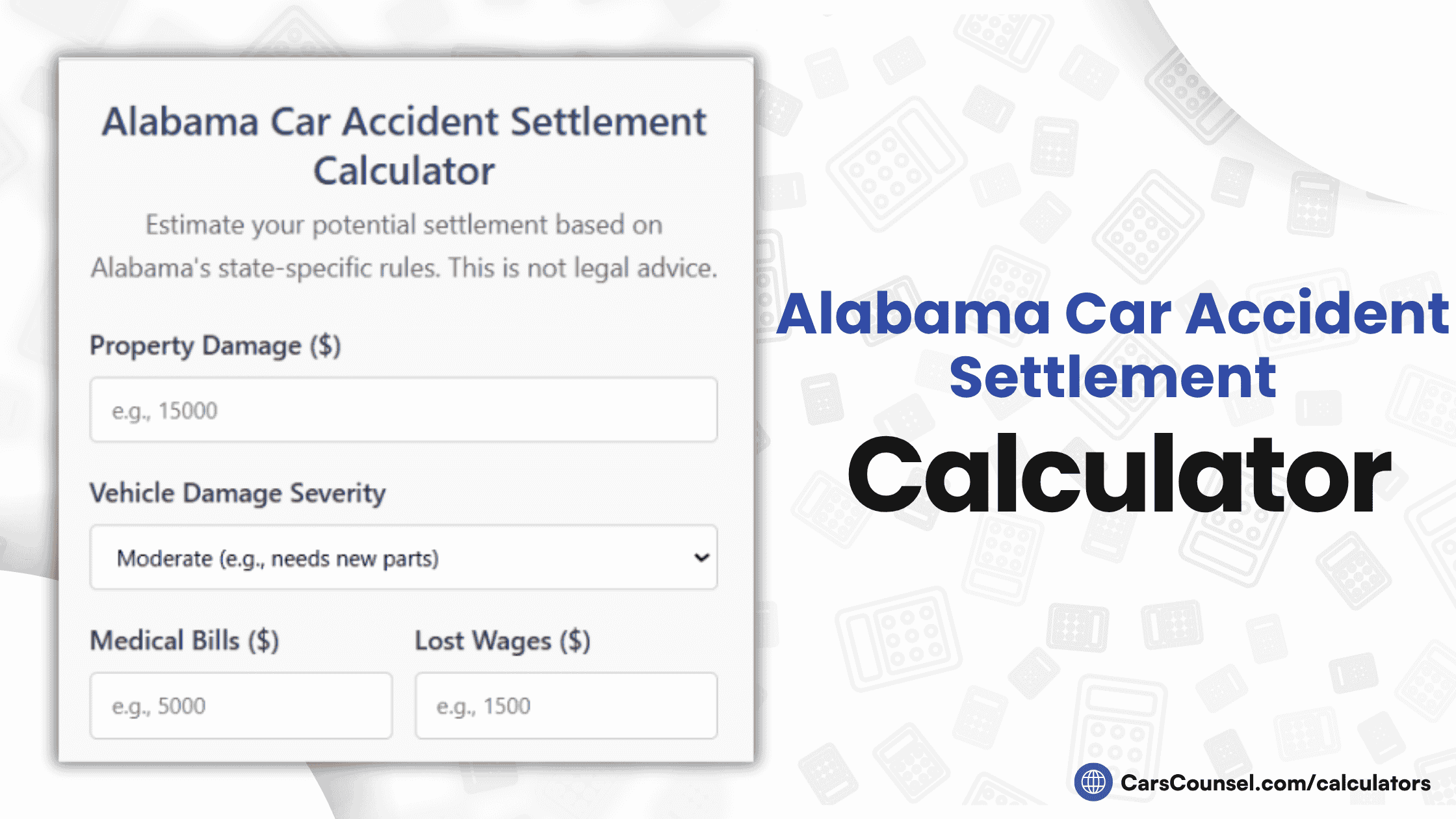 Alabama Car Accident Settlement Calculator