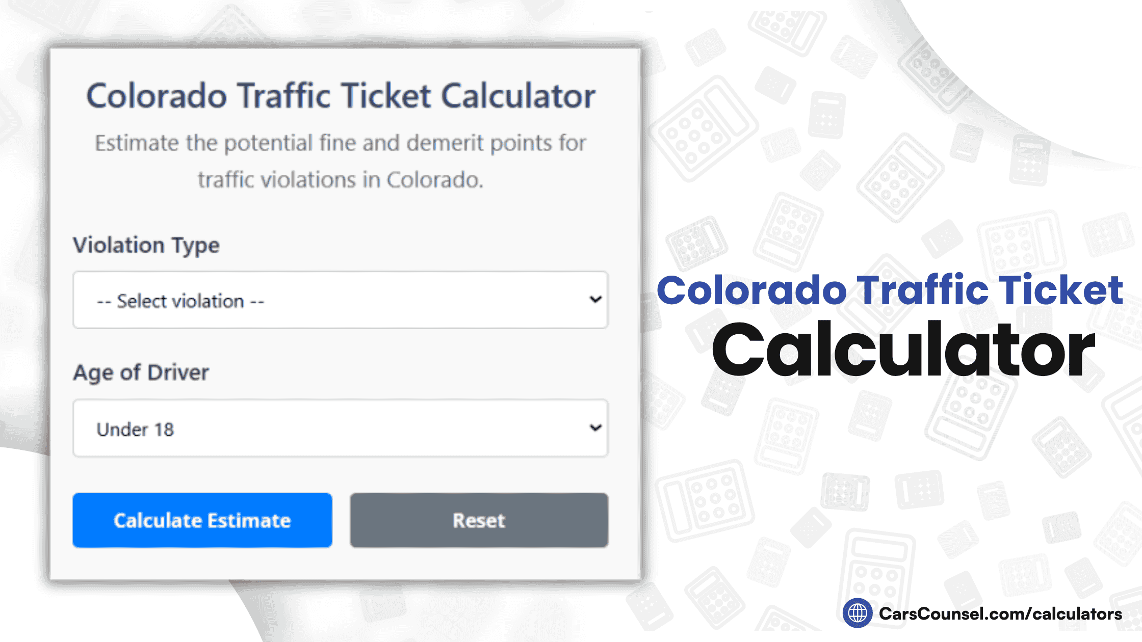 Colorado Traffic Ticket Calculator